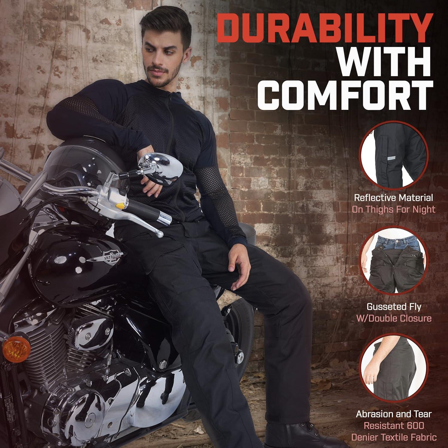 Pantalones de Motocicleta WICKED STOCK 38W x 30L Impermeables