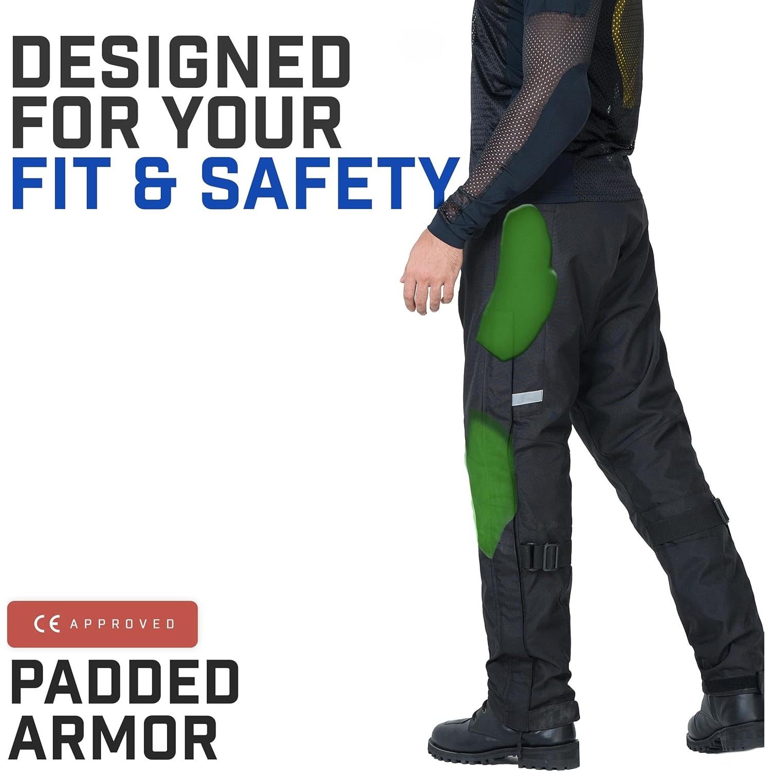 Pantalones de Motocicleta WICKED STOCK 38W x 30L Impermeables