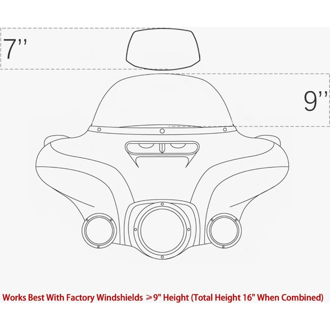 Extensión de Parabrisas de Motocicleta KICRY Transparente