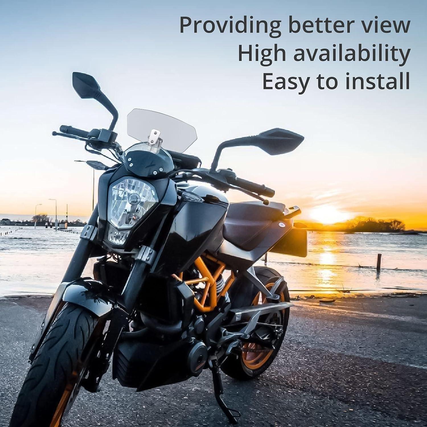 Parabrisas Universal Justech para Motocicleta Clip-On Ahumado