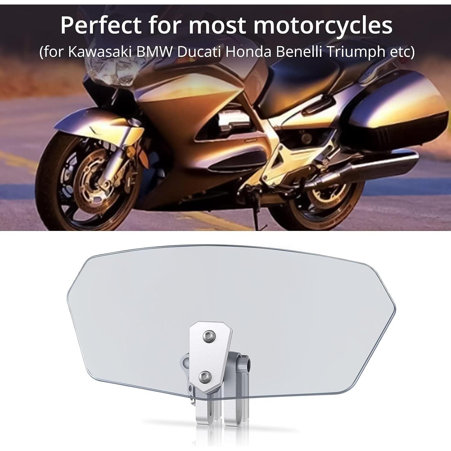 Parabrisas Universal Justech para Motocicleta Clip-On Ahumado