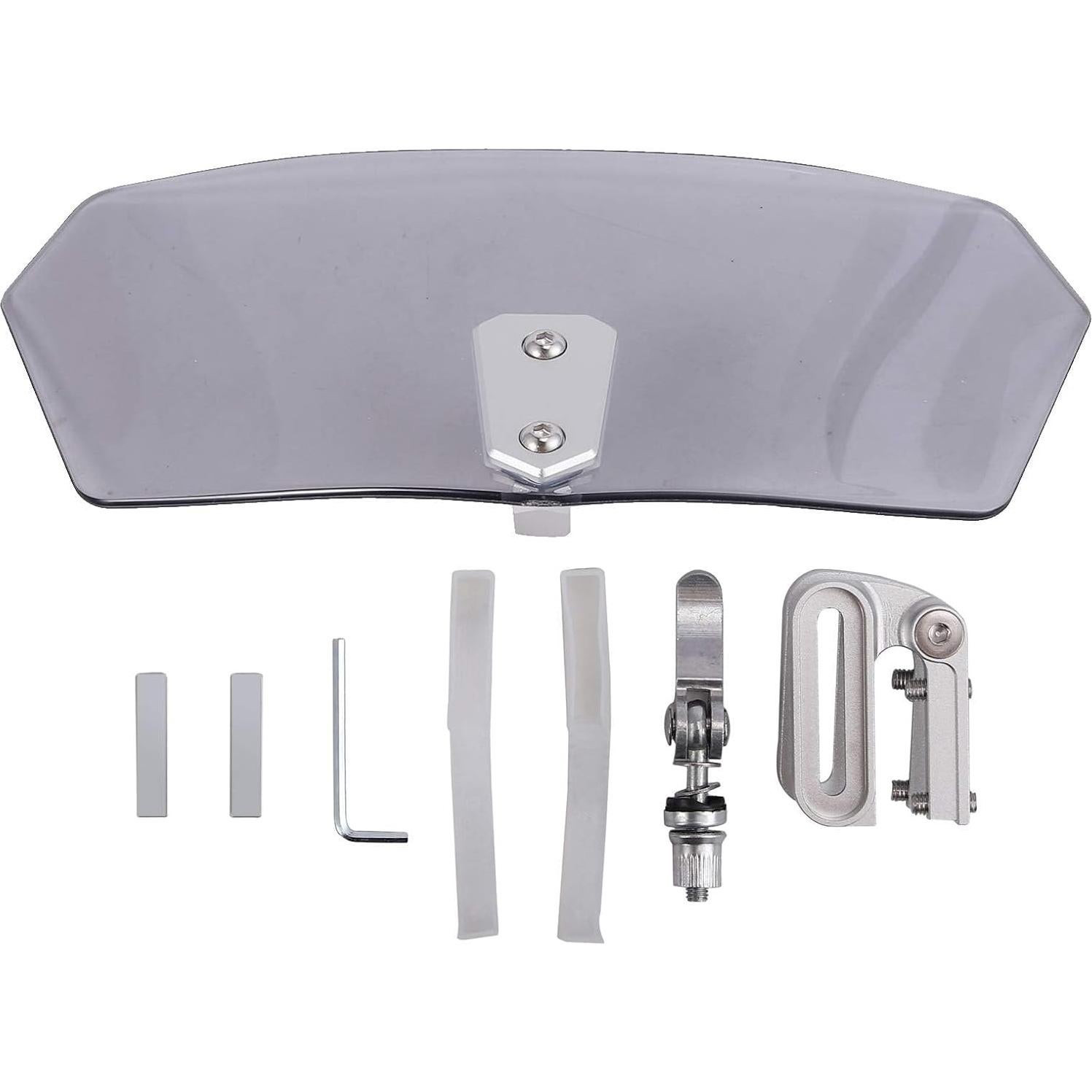 Parabrisas Universal Justech para Motocicleta Clip-On Ahumado