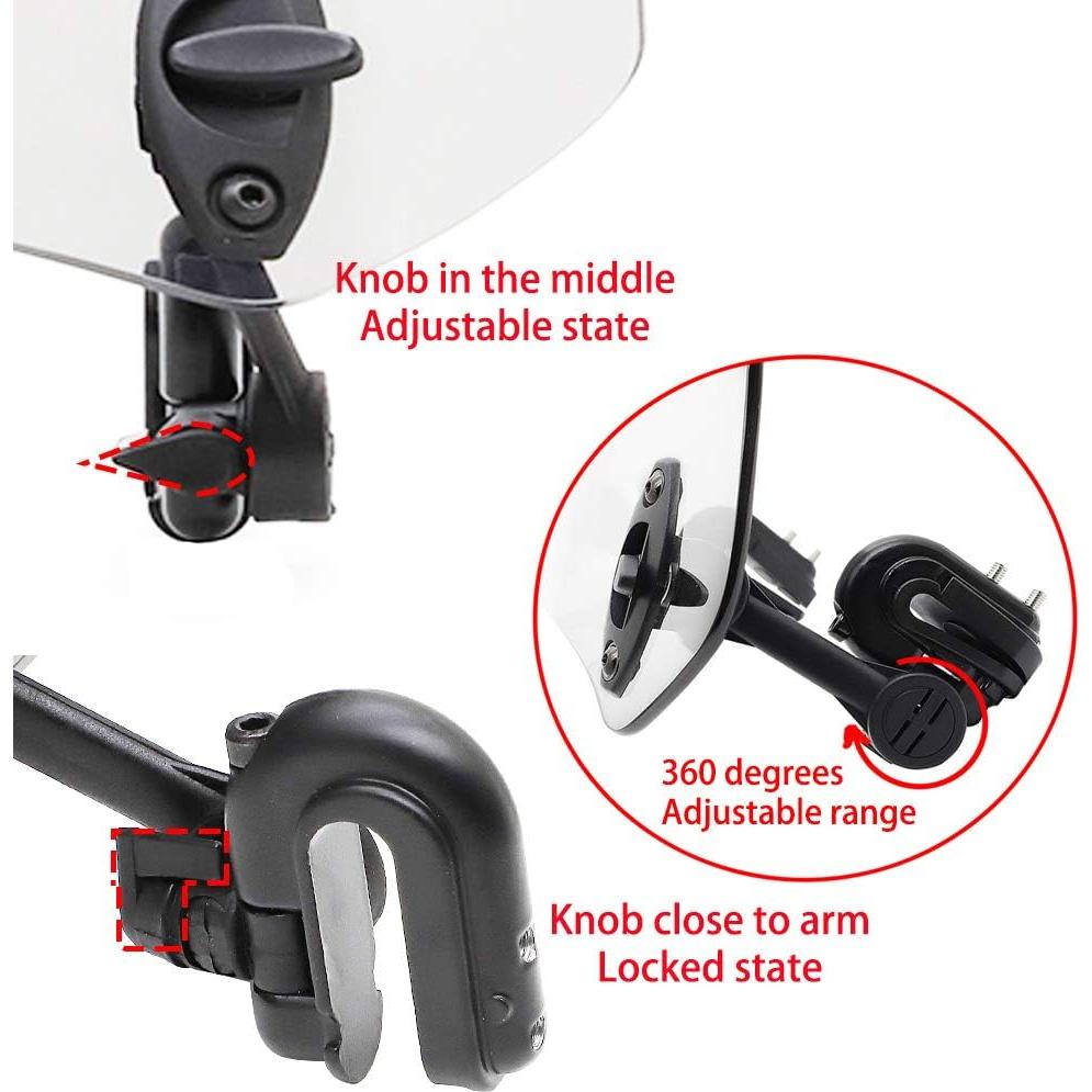 Extensión de Parabrisas Ajustable Motoparty para Motocicleta - Universal Clip-on