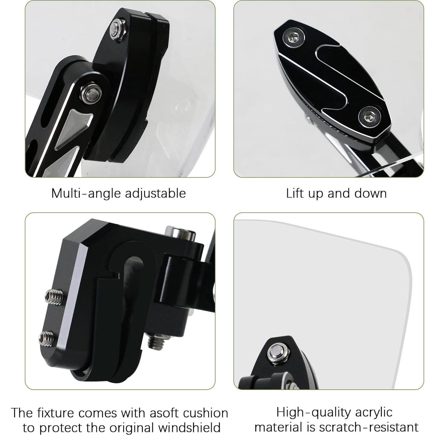 Extensión de Parabrisas Universal PACEWALKER 30cm para Motocicleta