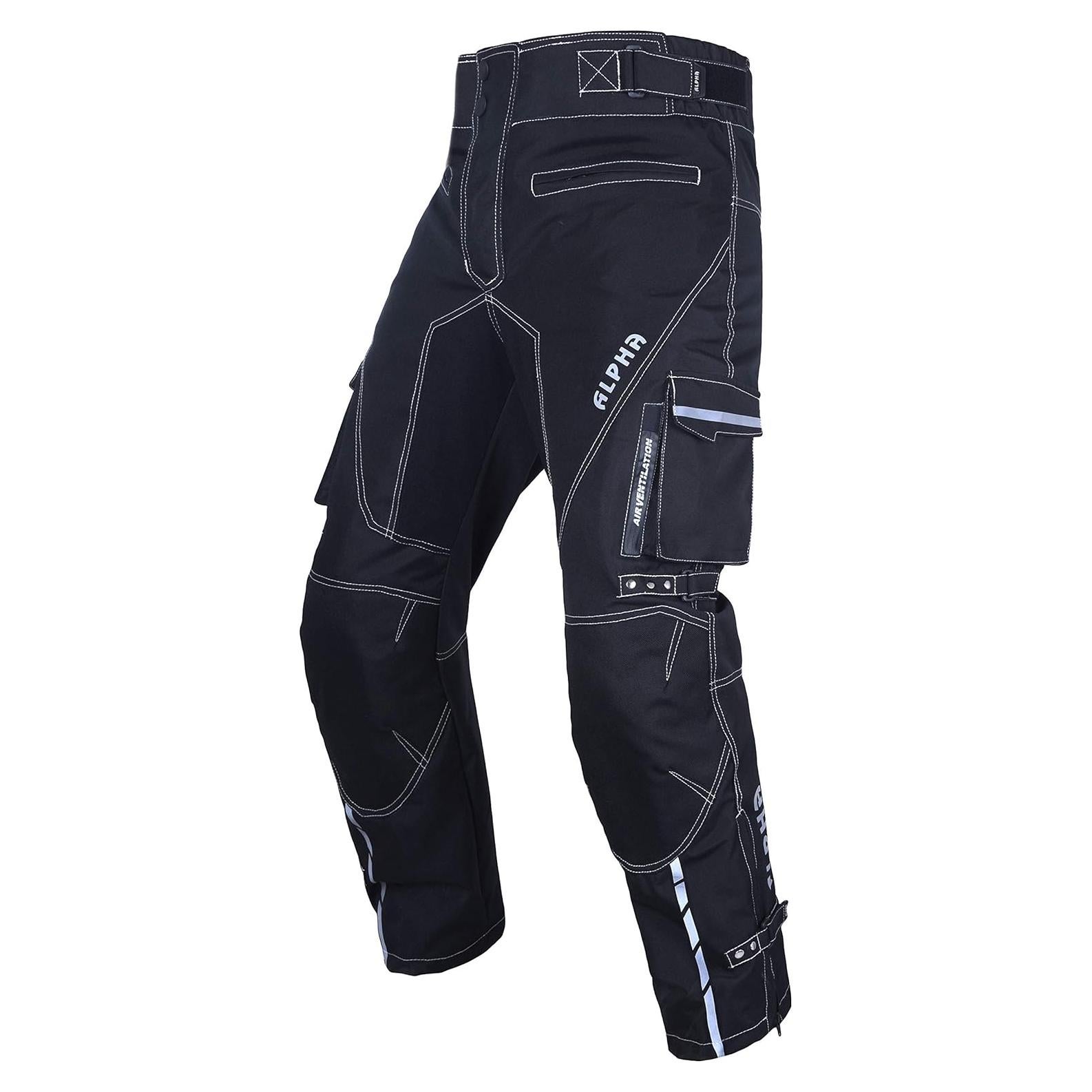Pantalones de Motocross Alpha Cycle Gear 40W x 30L Negro