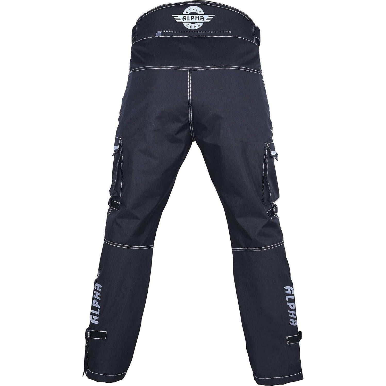 Pantalones de Motocross Alpha Cycle Gear 40W x 30L Negro