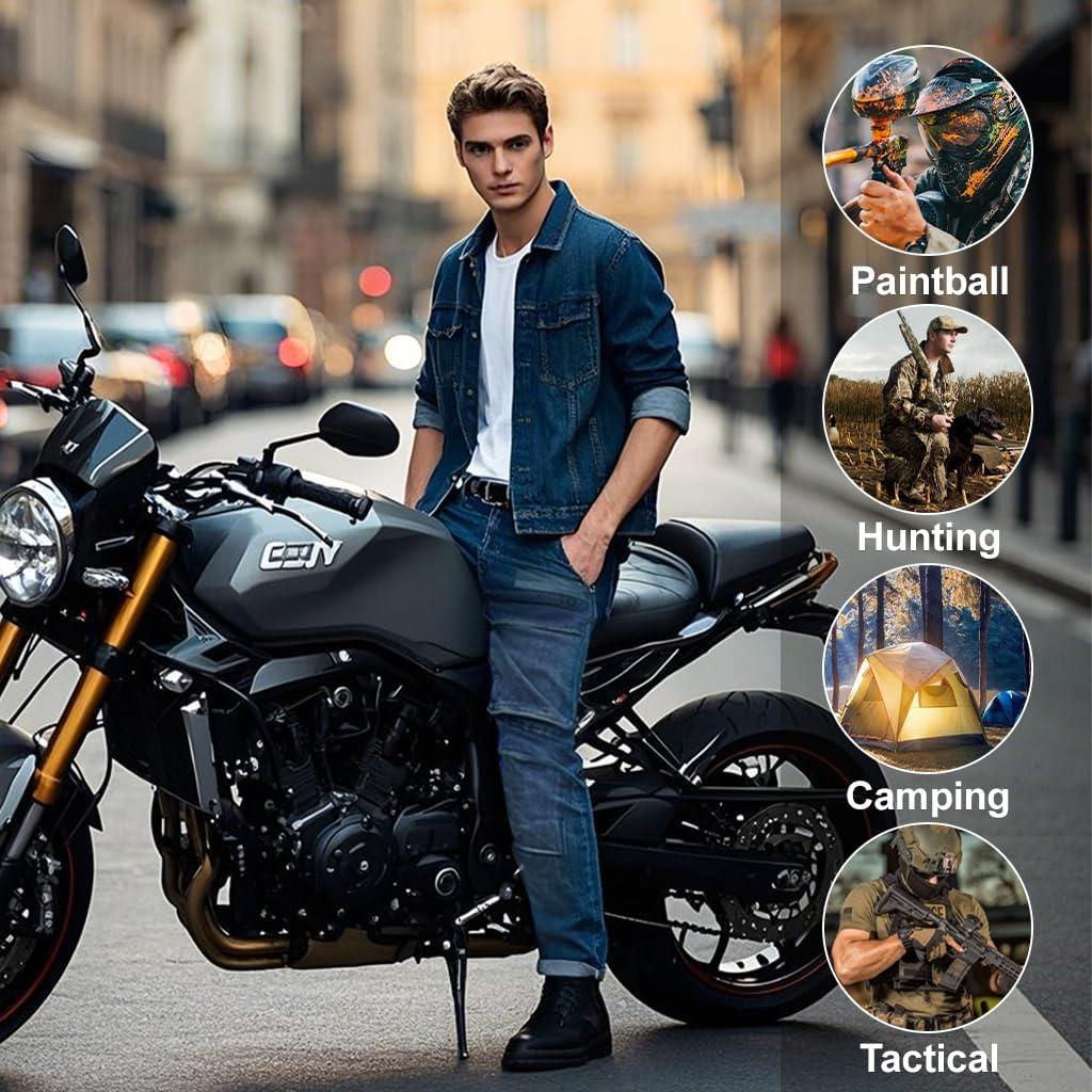 Pantalones de Motocicleta para Hombres Gwj - Denim 14 oz Azul