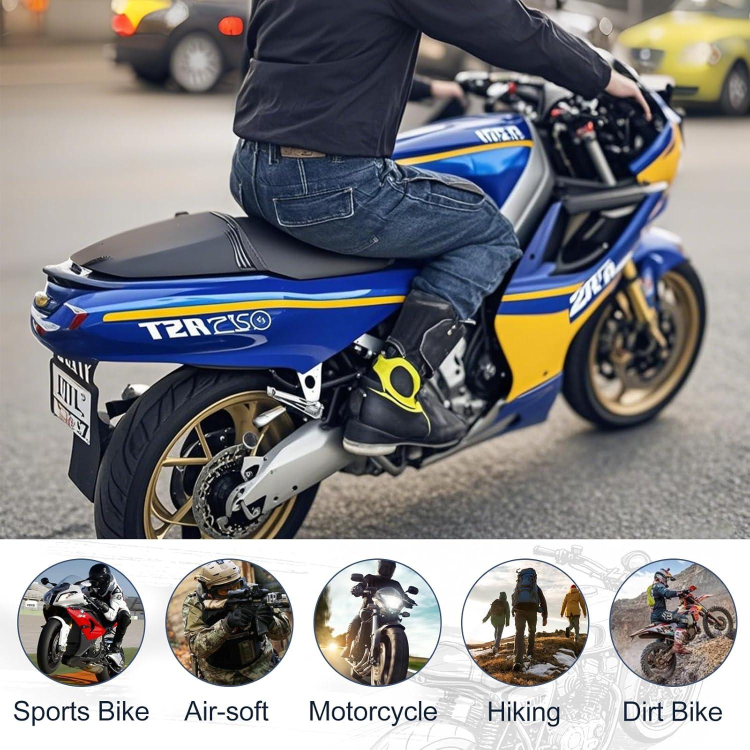 Pantalones de Motocicleta para Hombres Gwj - Denim 14 oz Azul