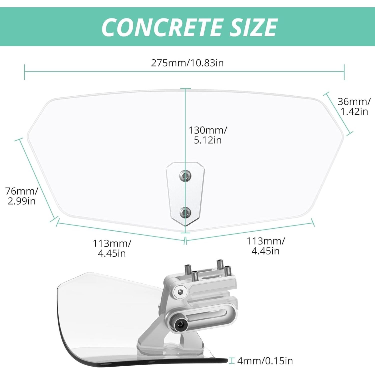 Extensión Parabrisas Universal Vinteam AT628 27x16.5cm