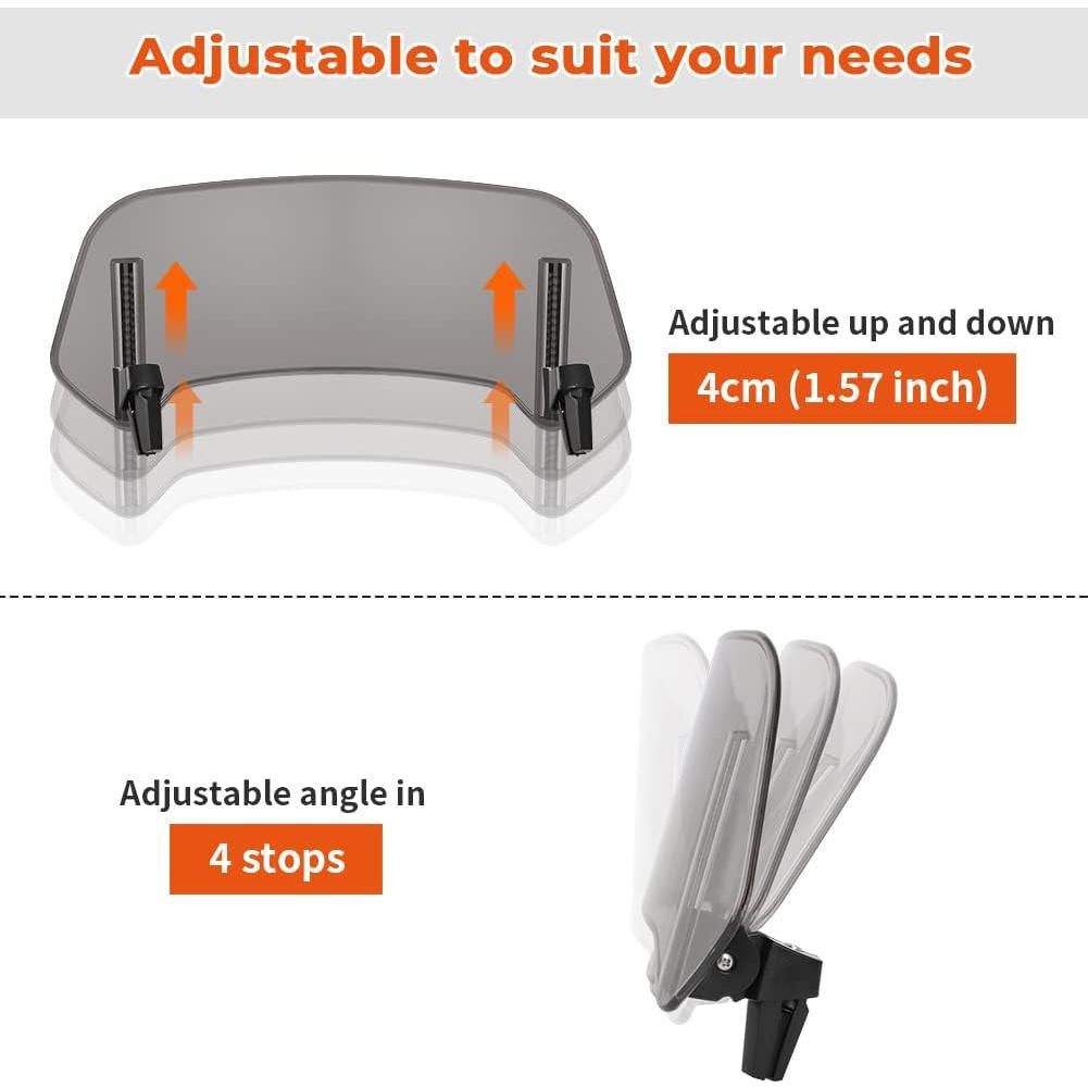 Extensión de Parabrisas Motoparty Universal Clip-On 31.4x14.4cm