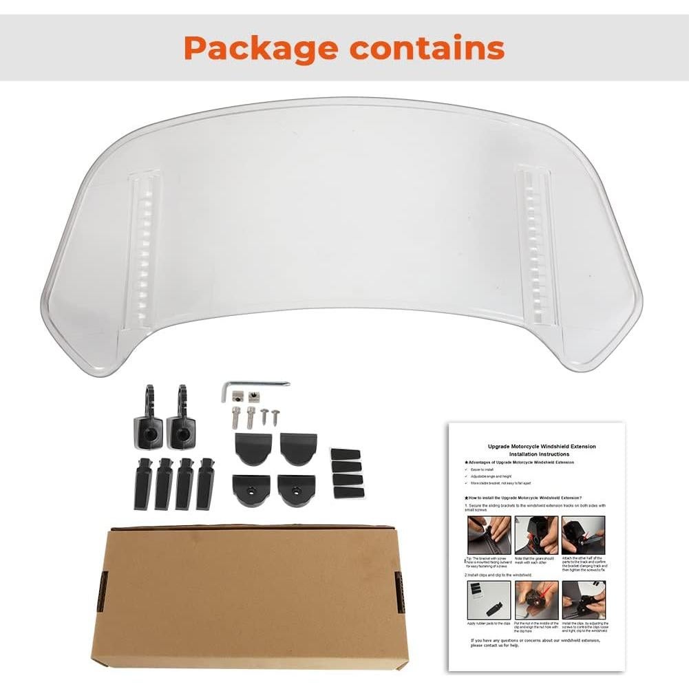 Extensión de Parabrisas Motoparty Universal Clip-On 31.4x14.4cm