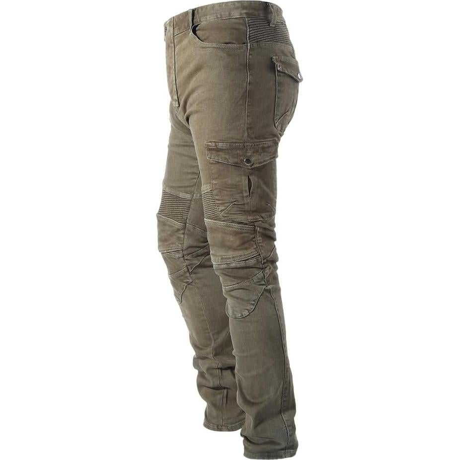 Pantalones de Motocicleta Takuey con Almohadillas Verde Militar