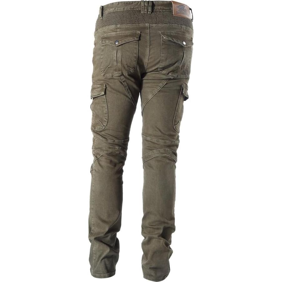 Pantalones de Motocicleta Takuey con Almohadillas Verde Militar