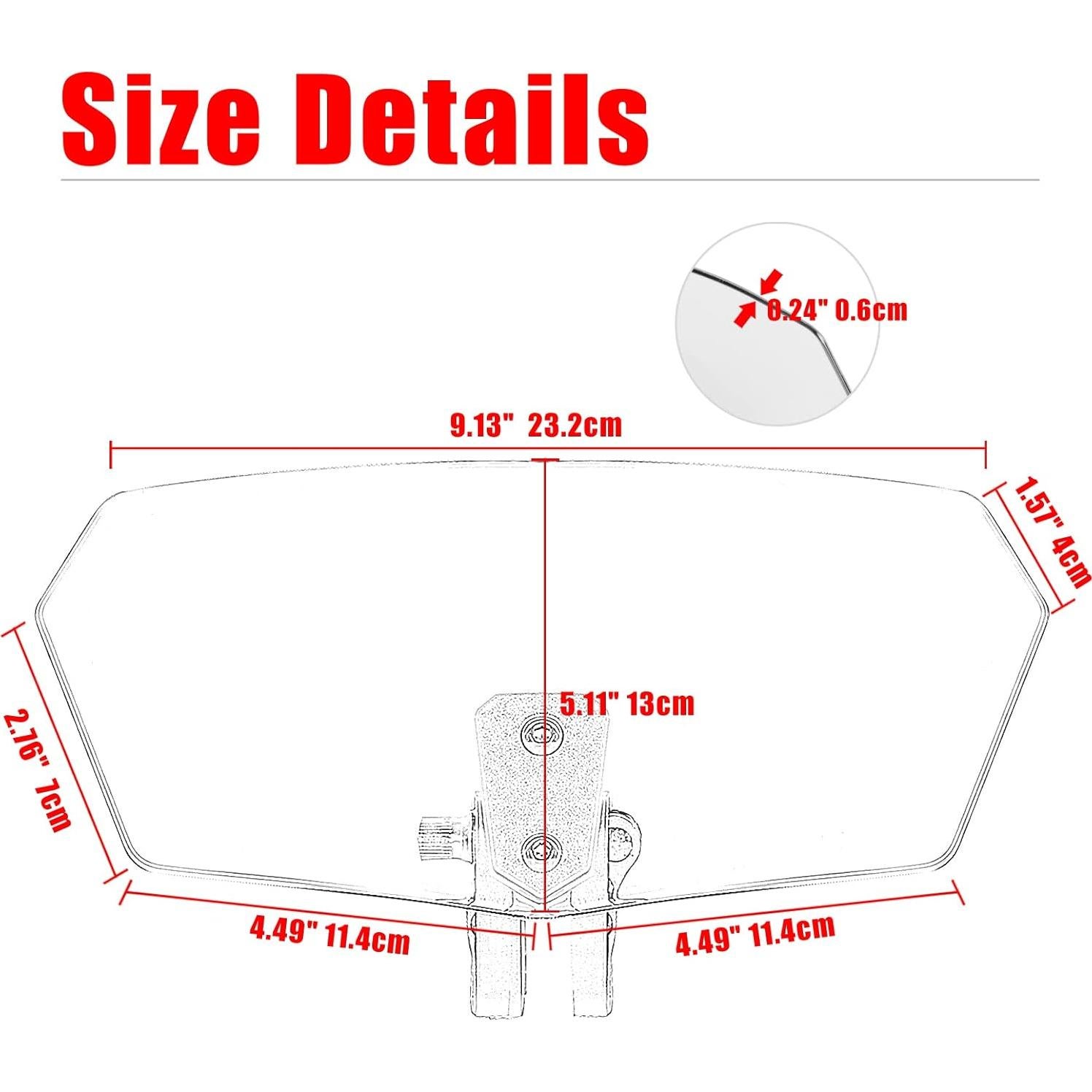 Extensión de Parabrisas Universal Sresk HDWINDSHIELD para Motocicletas