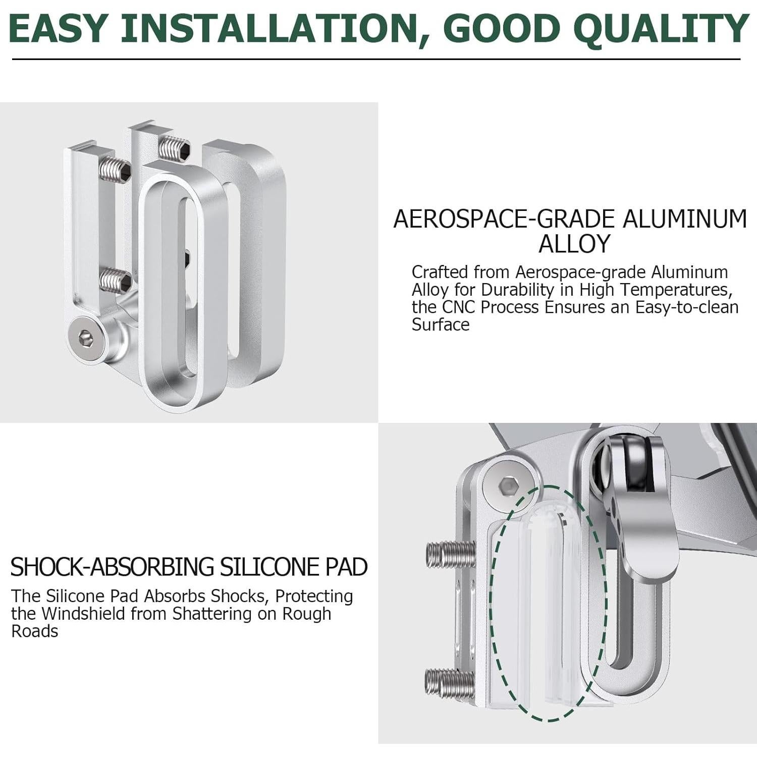 Deflector de Viento JiGiU para Motocicleta Clip-On Humo