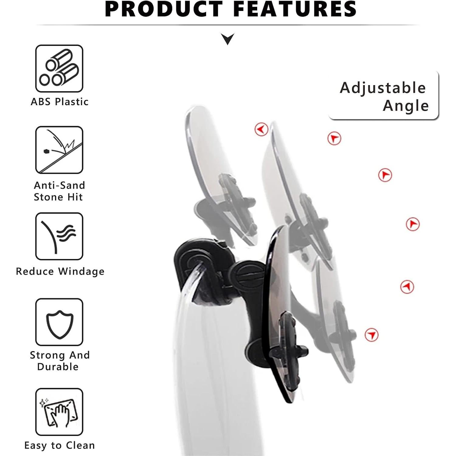 Extensión Parabrisas Universal SOPINEKO 210mm Ahumado para Motocicleta