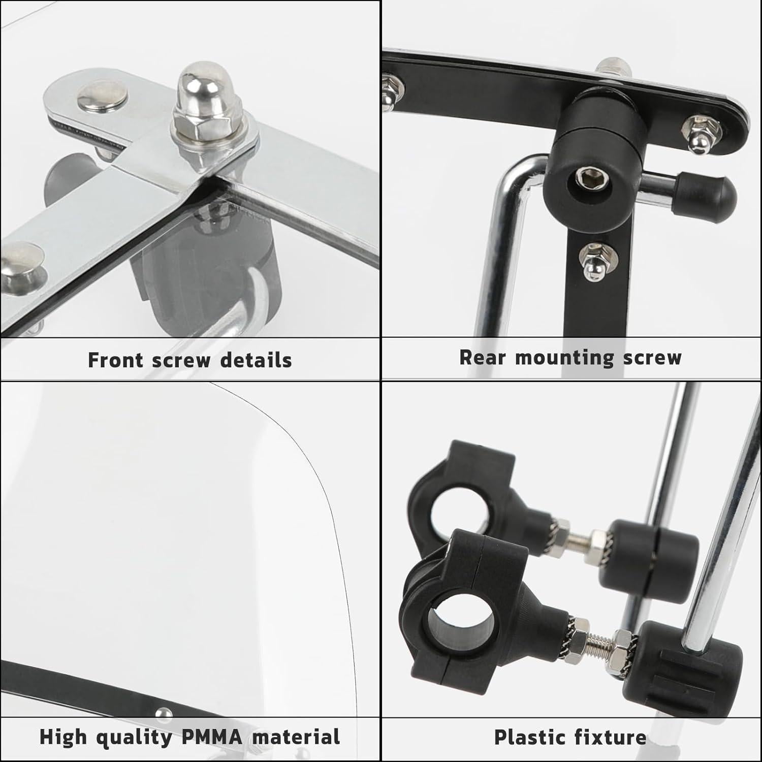 Parabrisas Ondulado DREAMIZER para Motocicleta 46x41cm