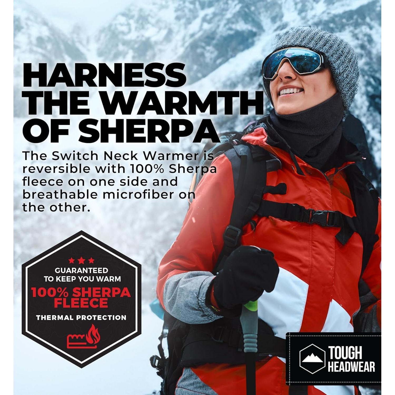 Gaiter de Cuello Reversible Tough Headwear - Forro Polar Gris