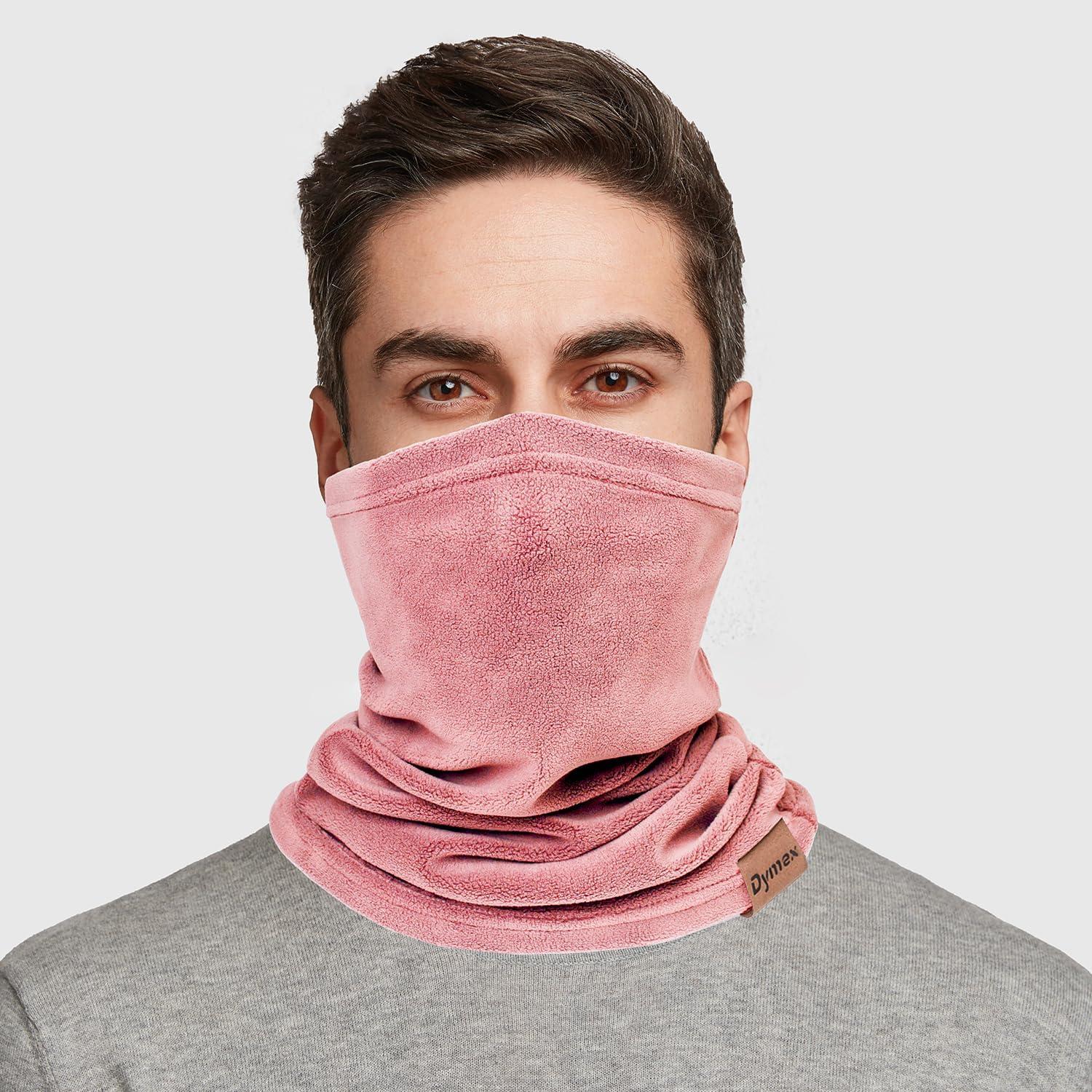 Calentador de Cuello de Invierno Gaiter Fleece 25x40cm Rosa