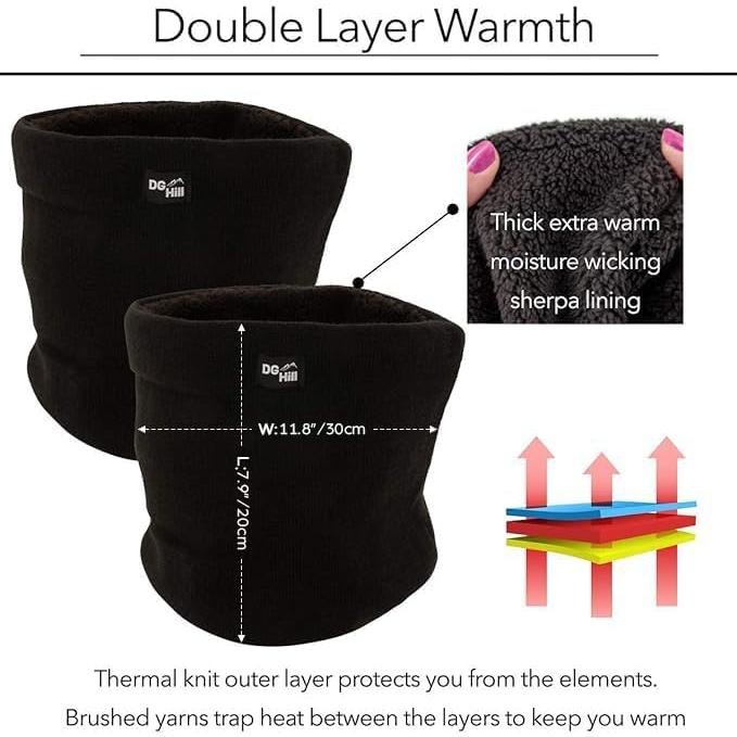 Calentador de Cuello DG Hill - Paquete de 2 Gaiters Térmicos