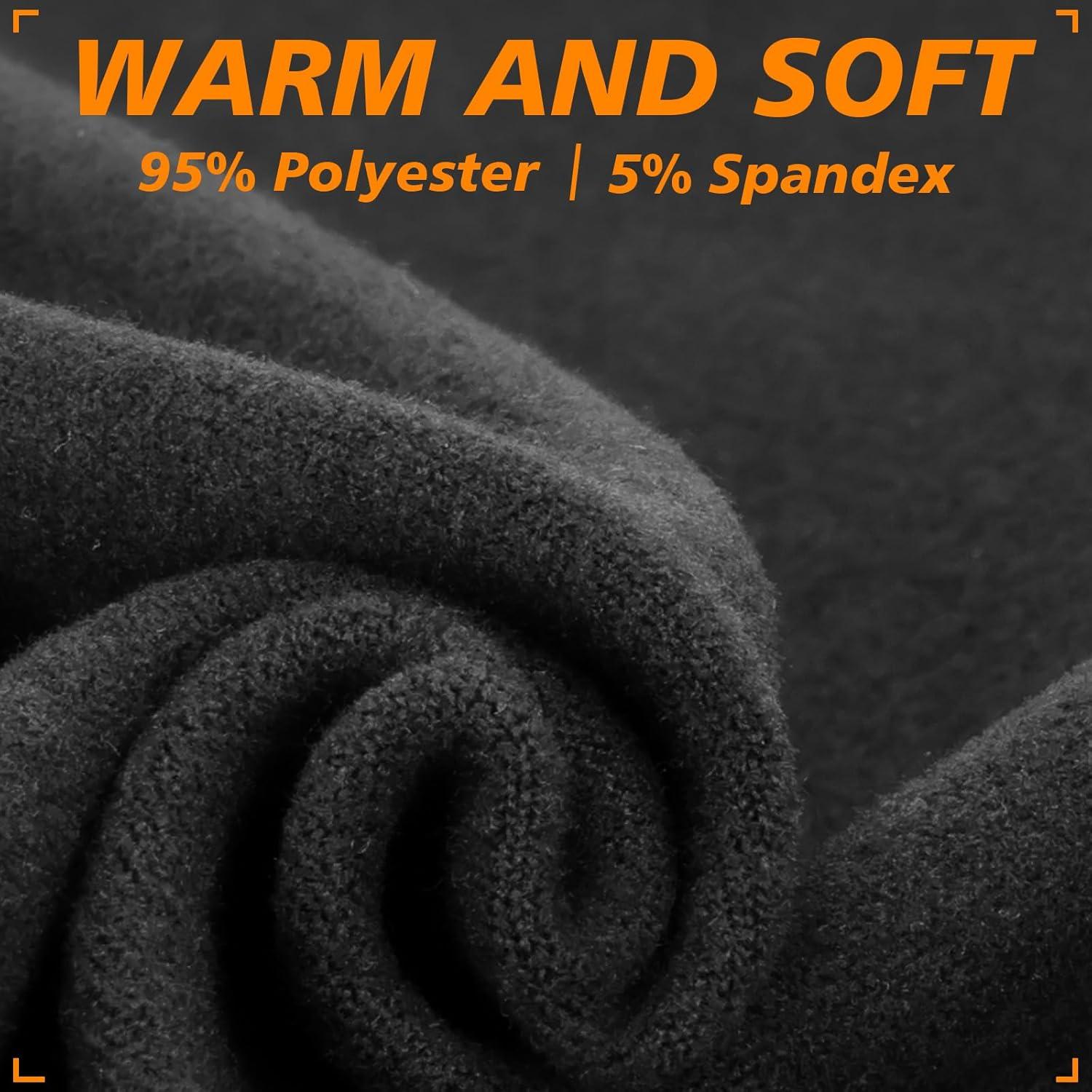 Calentador de Cuello GXCROR Fleece Negro para Invierno