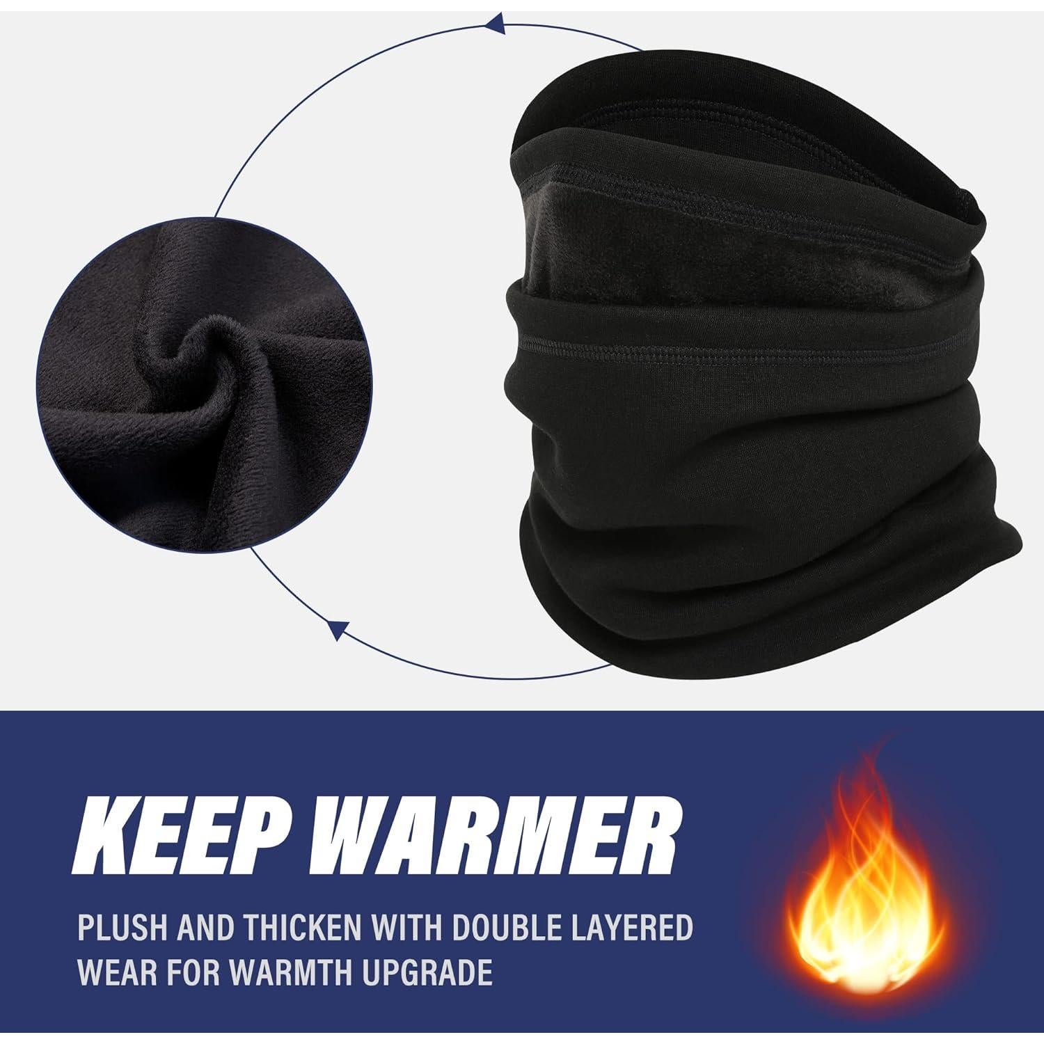 Calentador de Cuello SUNMECI Gaiter Polar Grueso A Prueba de Viento