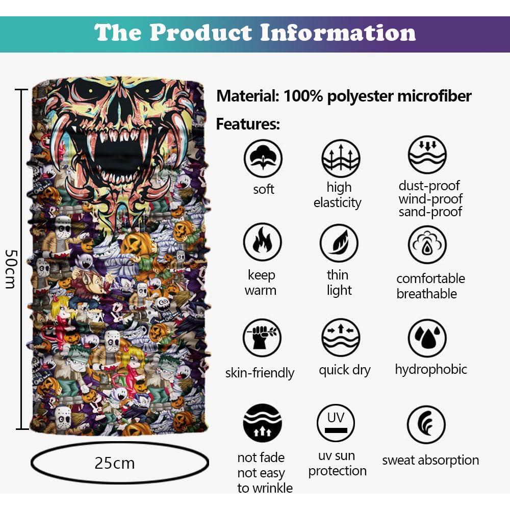 Gaiter para Cuello Unisex Microfibra Protección UV 50x25 cm