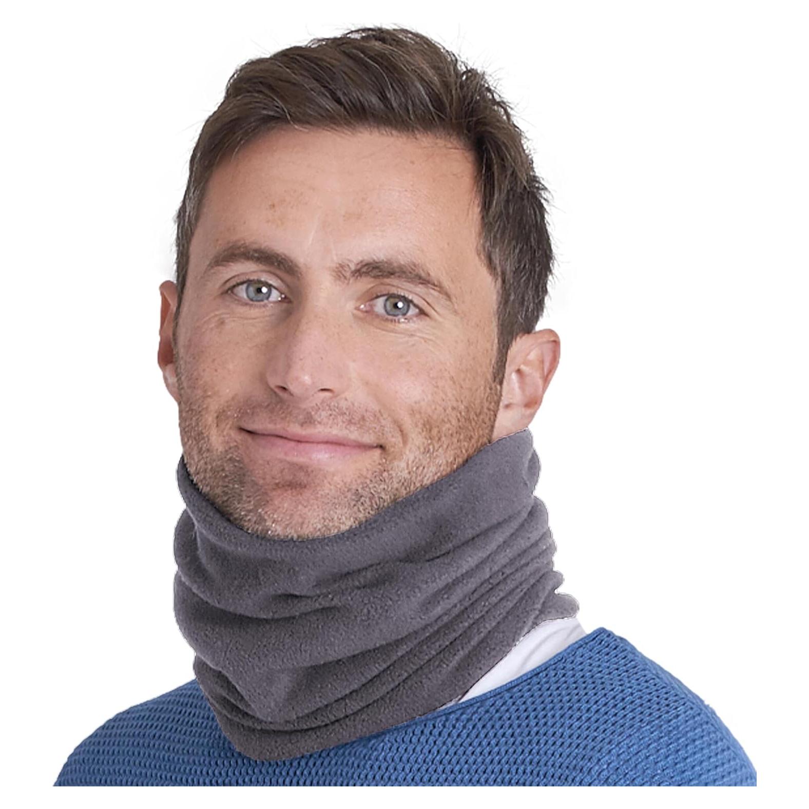 Calentador de Cuello de Forro Polar Tough Headwear Gris