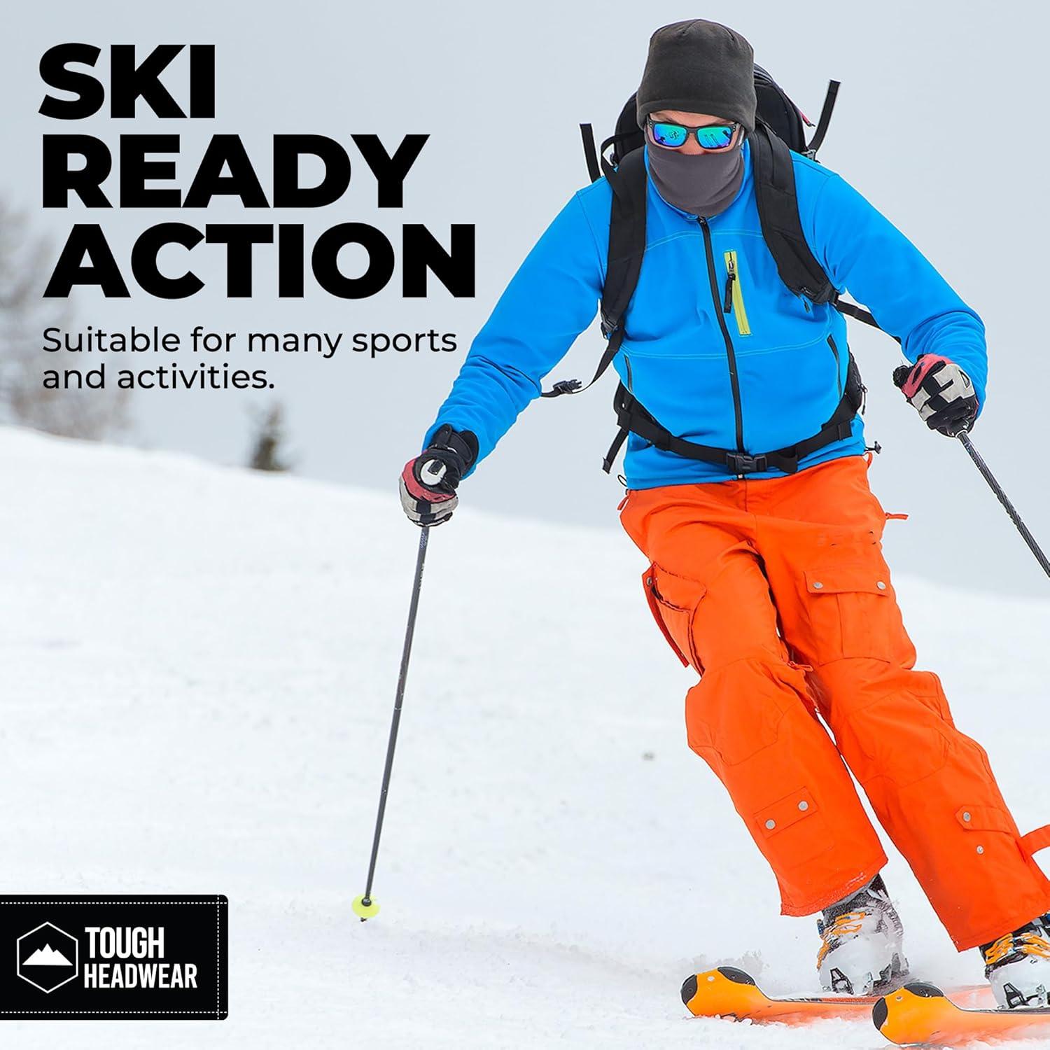 Calentador de Cuello de Forro Polar Tough Headwear Gris