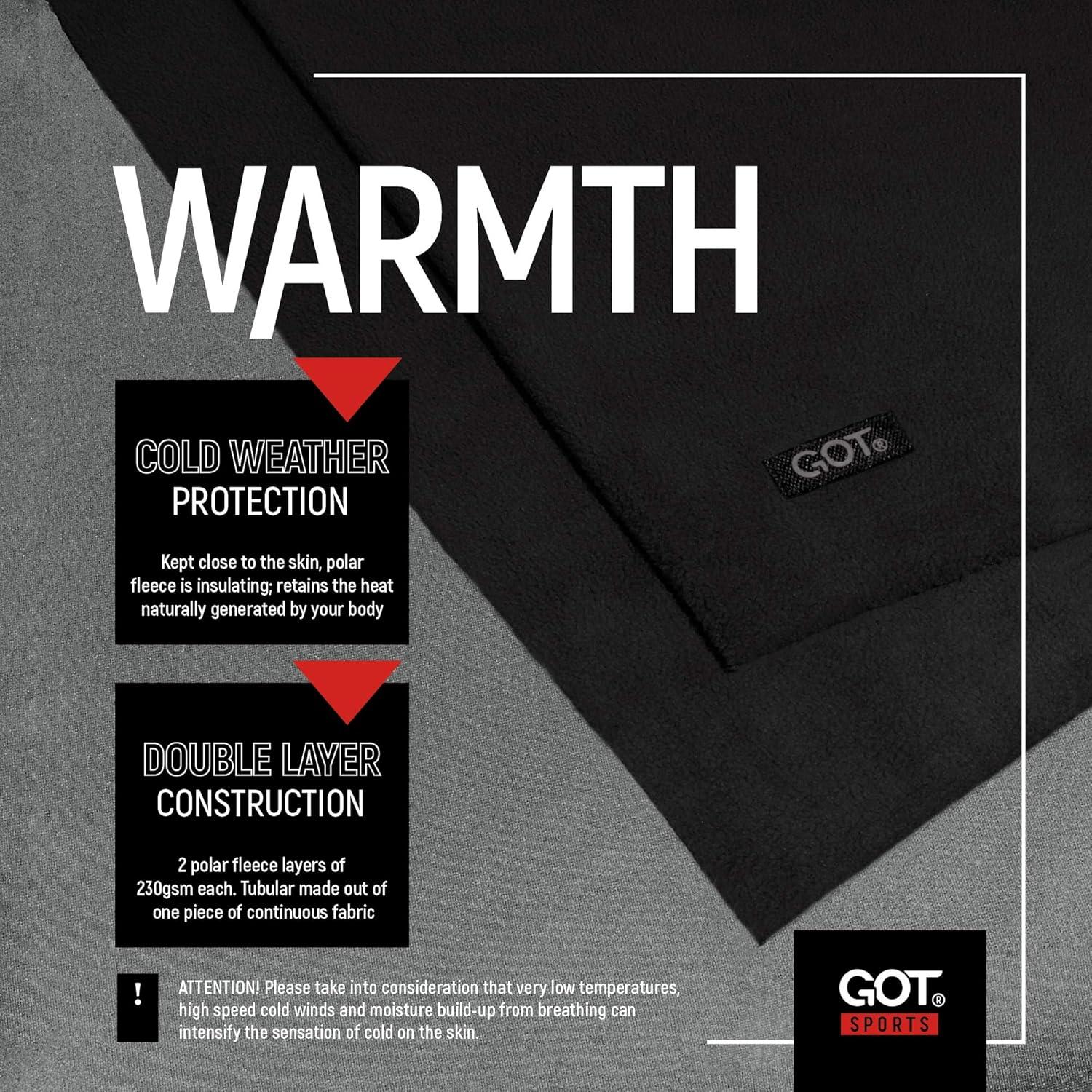 Calentador de Cuello Forro Polar GOT Sports Doble Capa Invierno