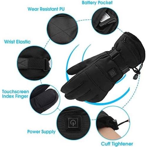 Guantes Calentados Magnolia 3.7V Unisex Térmicos Impermeables