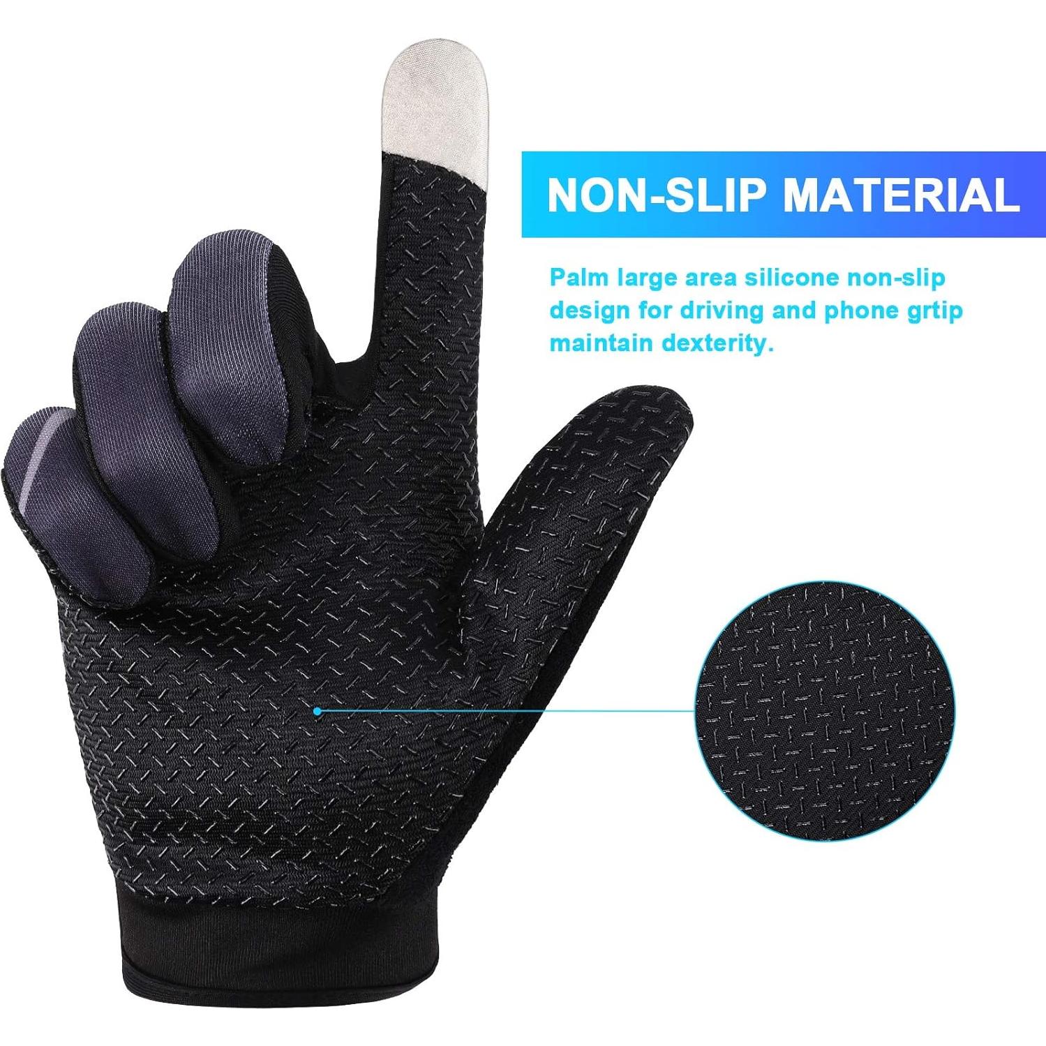 Guantes de Ciclismo Accmor Táctiles Negros - Tamaño Grande