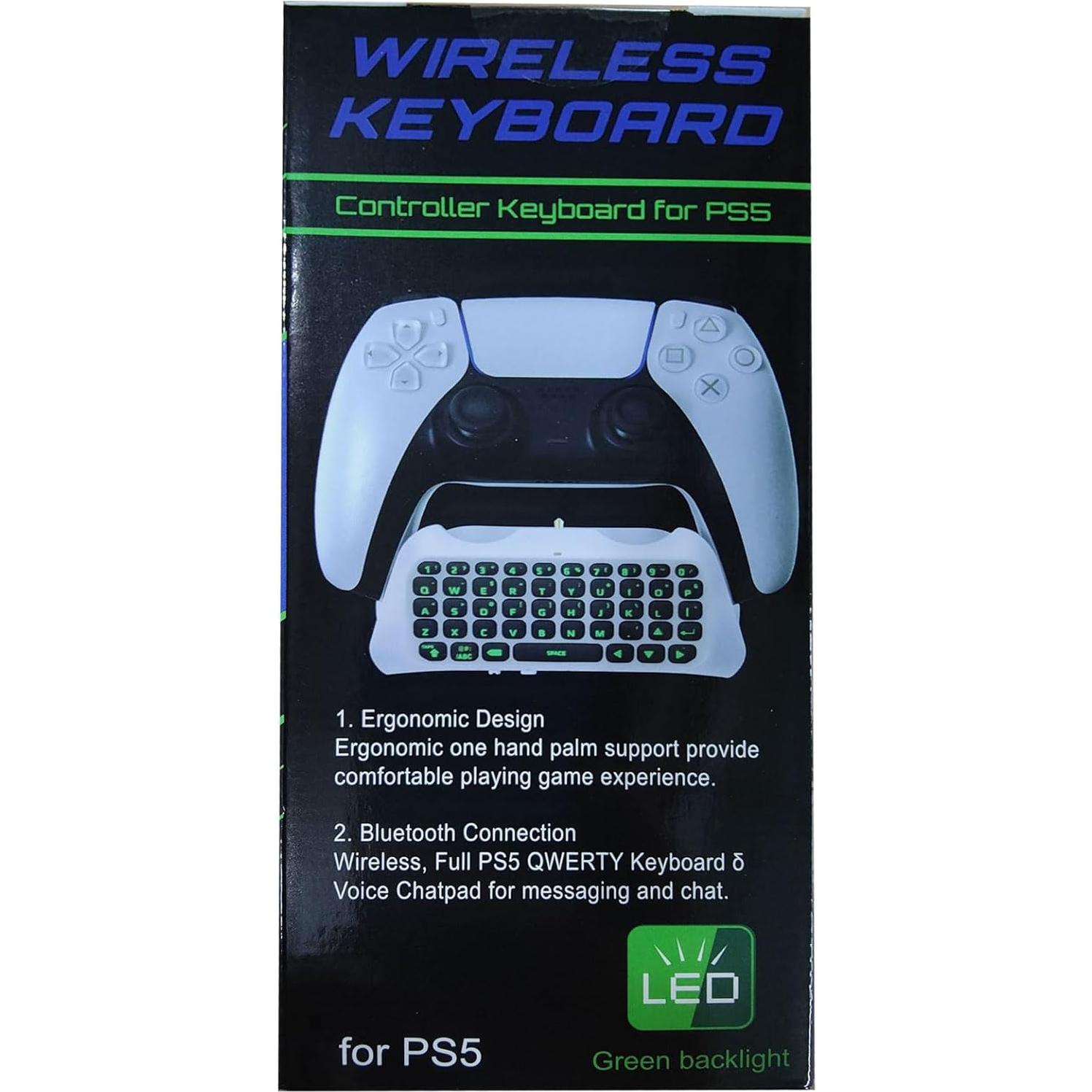 Teclado Inalámbrico TiMOVO para PS5 con Retroiluminación Verde