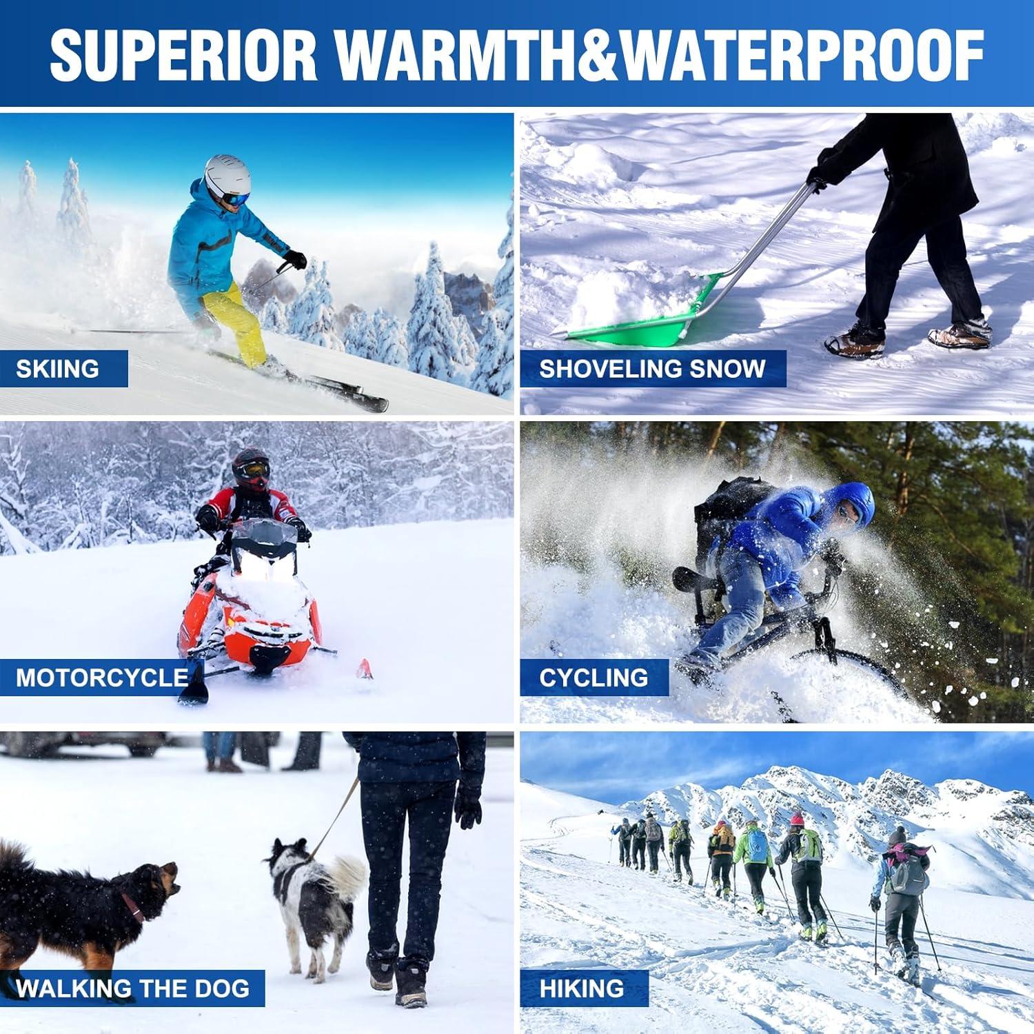 Guantes Calentados ABXMAS Unisex Táctiles Impermeables 6400mAh