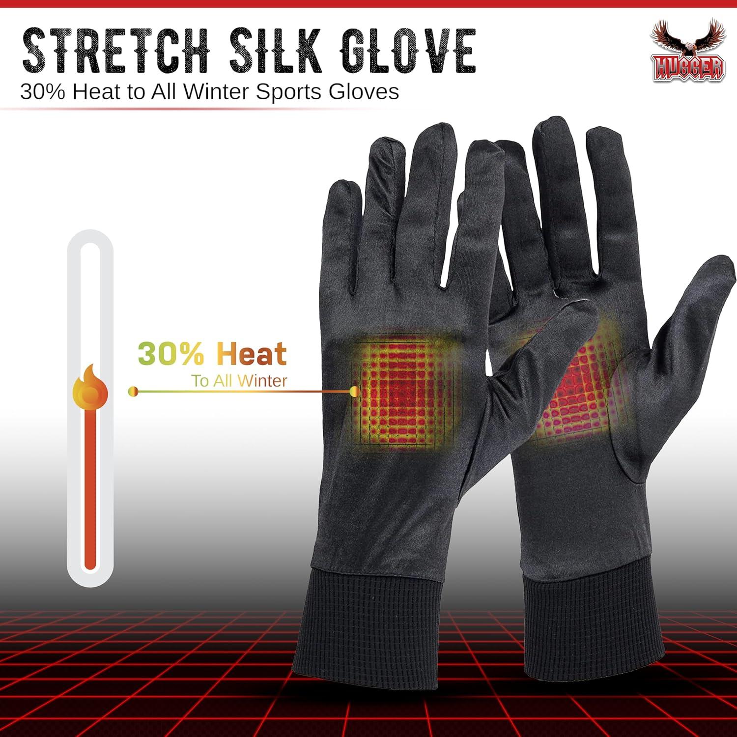 Forros de Guantes de Seda Hugger para Climas Fríos - Unisex