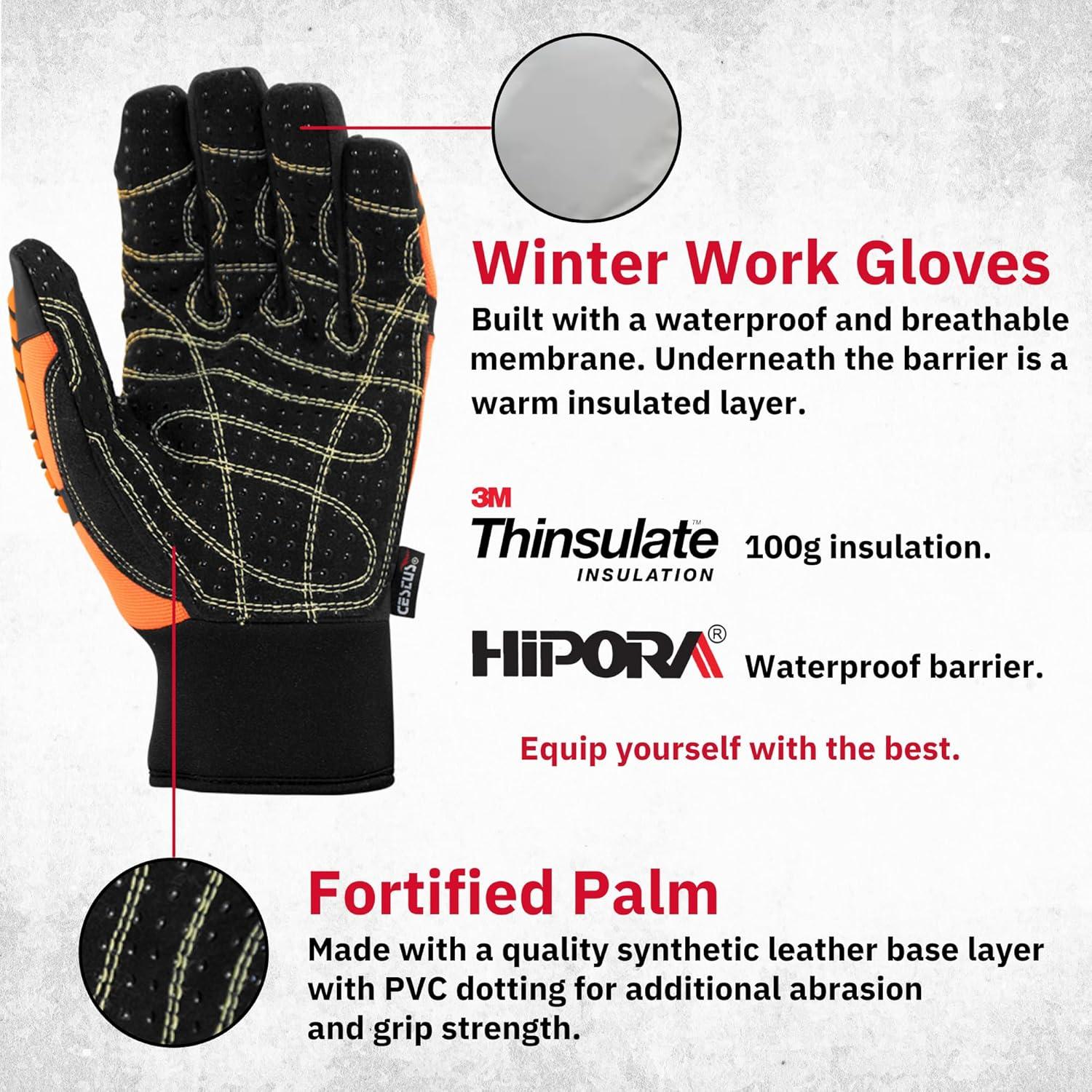 Guantes de Trabajo Impermeables Cestus Invierno Profundo Mediano