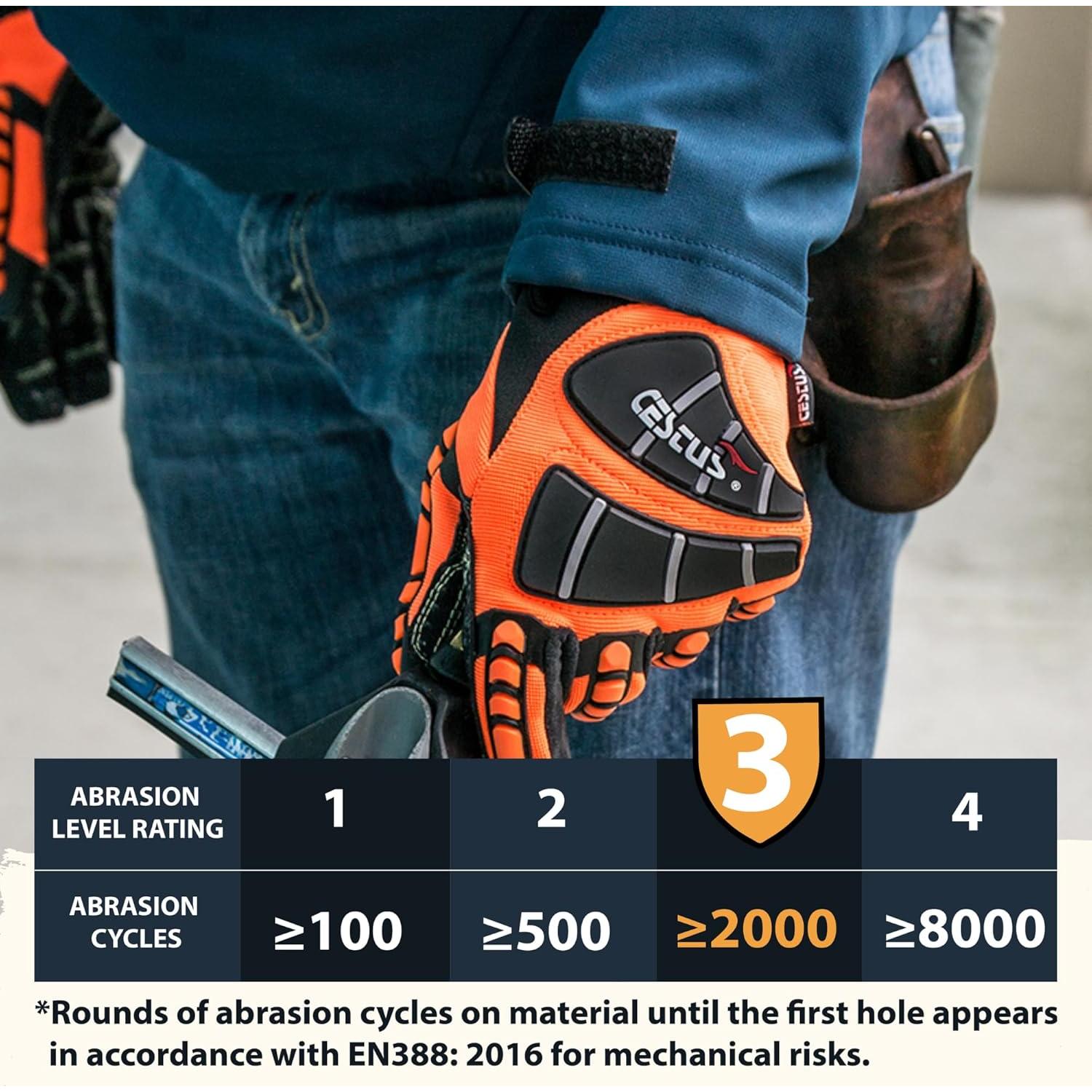 Guantes de Trabajo Impermeables Cestus Invierno Profundo Mediano