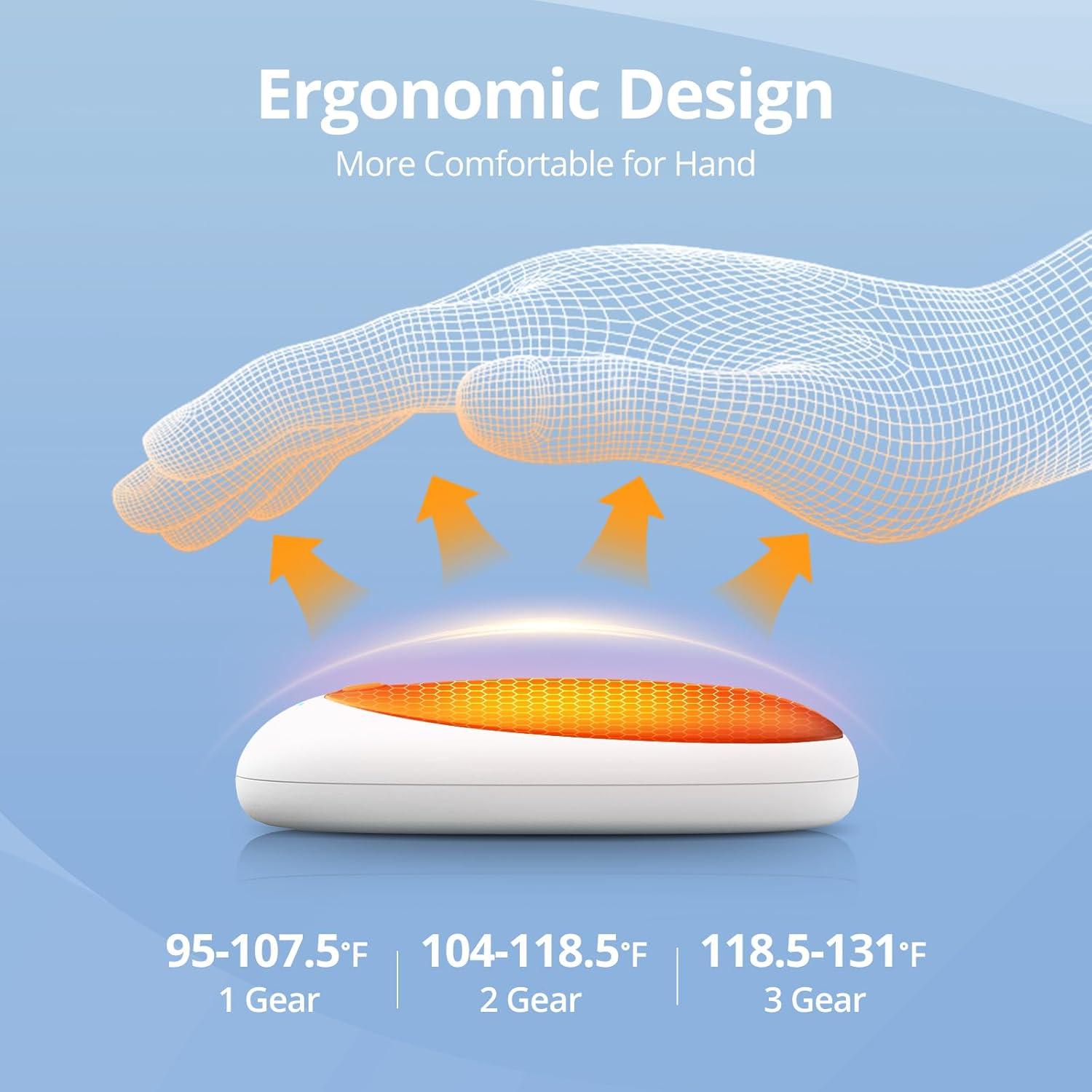 Calentadores de Manos Recargables FancyOct N18 - 6000mAh, 2 Pzas
