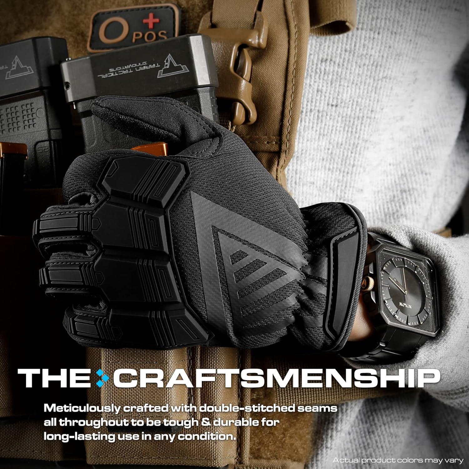 Guantes Tácticos Estación de Guantes Gs-tkg126-bk-2xl Negros