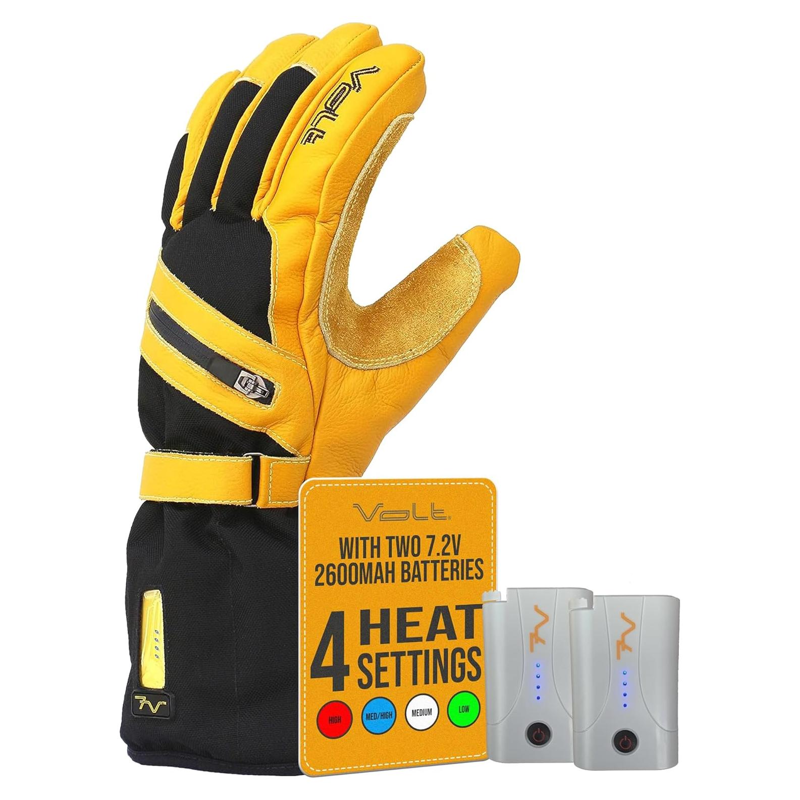 Guantes de Trabajo Calentados Volt XL - Cuero Impermeable