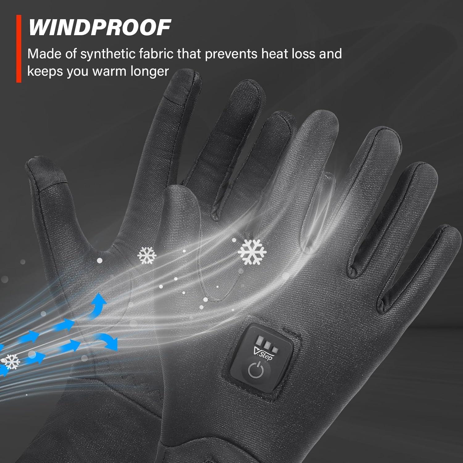 Guantes Calentados V.Step G61 Unisex Recargables a Prueba de Viento