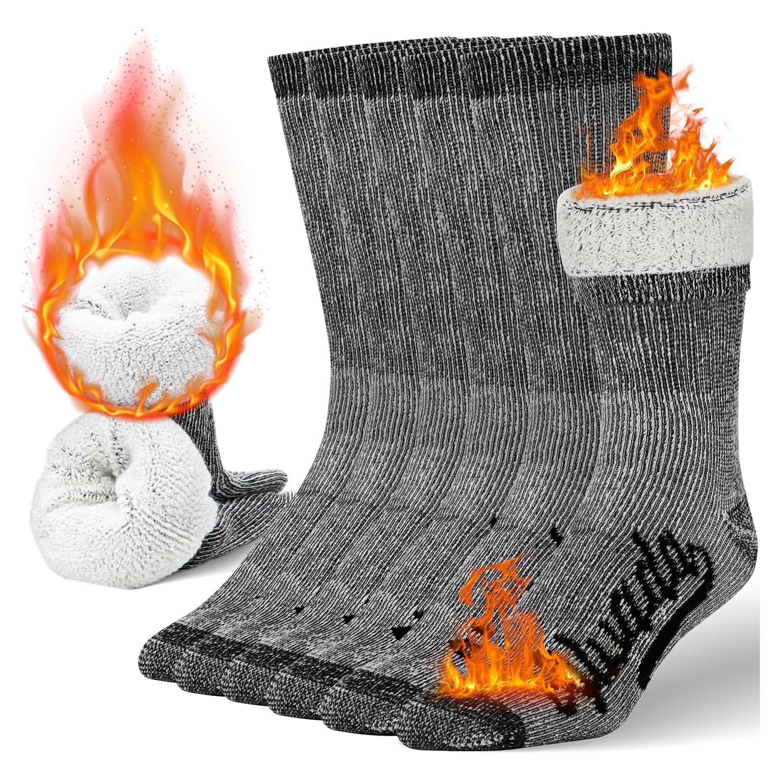 Calcetines de senderismo de lana merino térmicos 3 pares