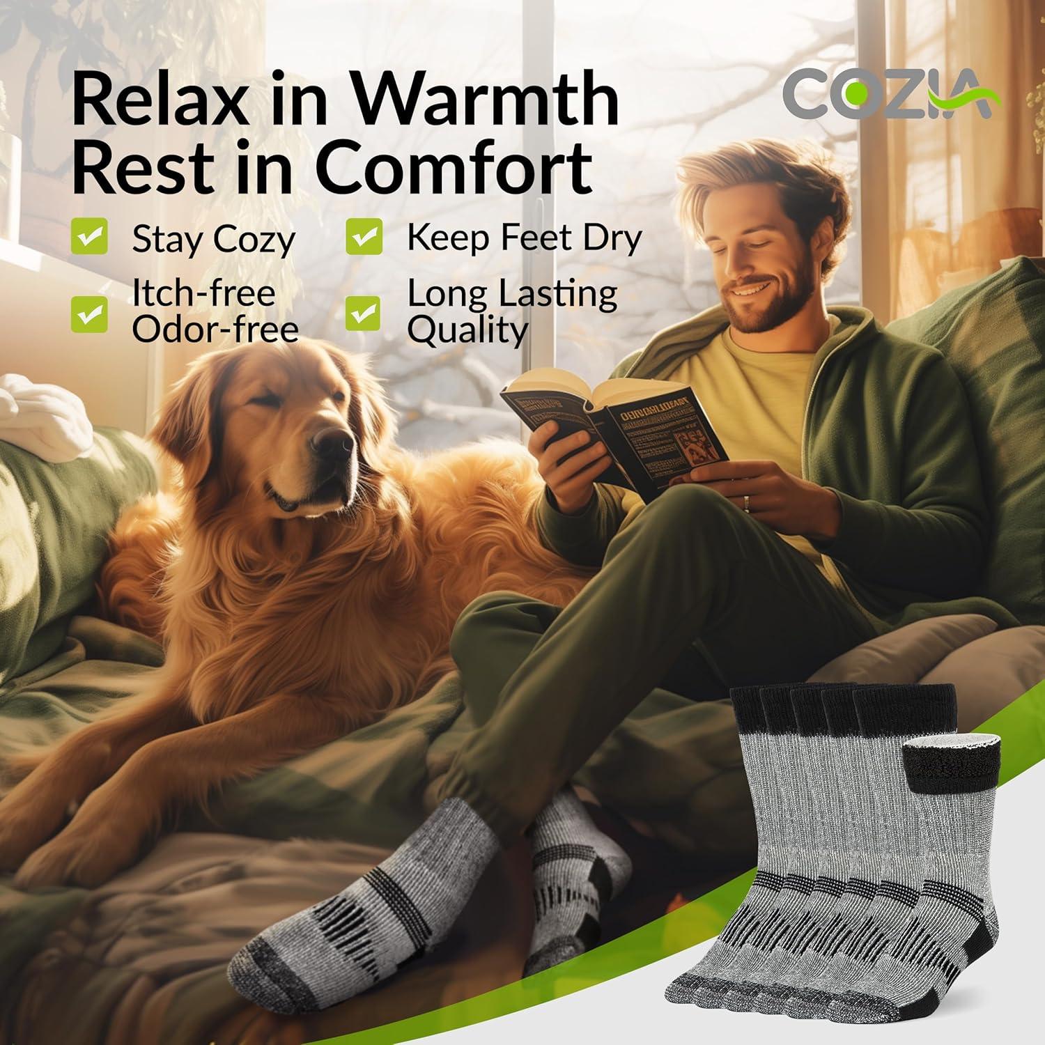 Calcetines térmicos de lana merino COZIA 3 pares unisex