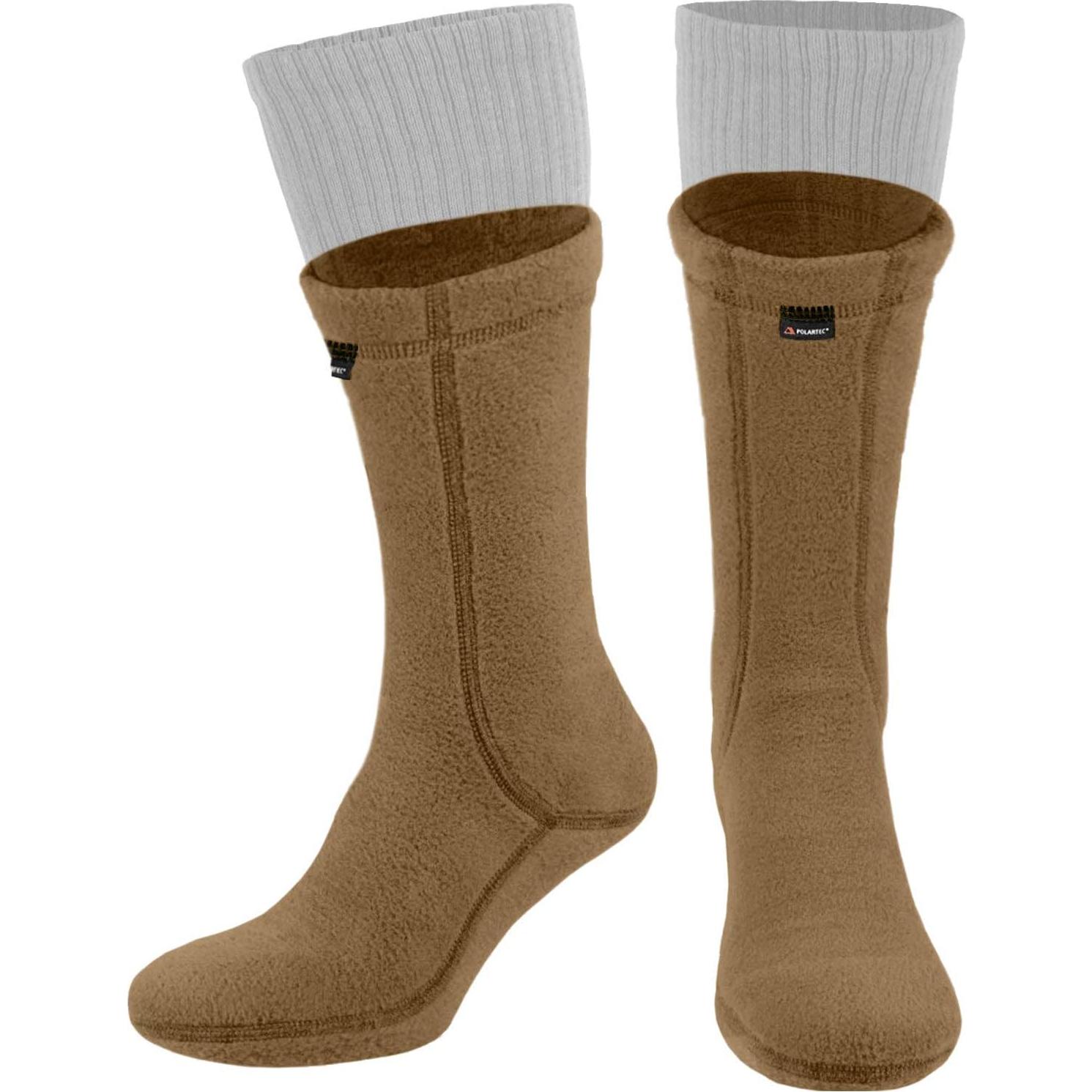 Calcetines Forrados 281Z de Invierno 20 cm Polartec Marrón Coyote