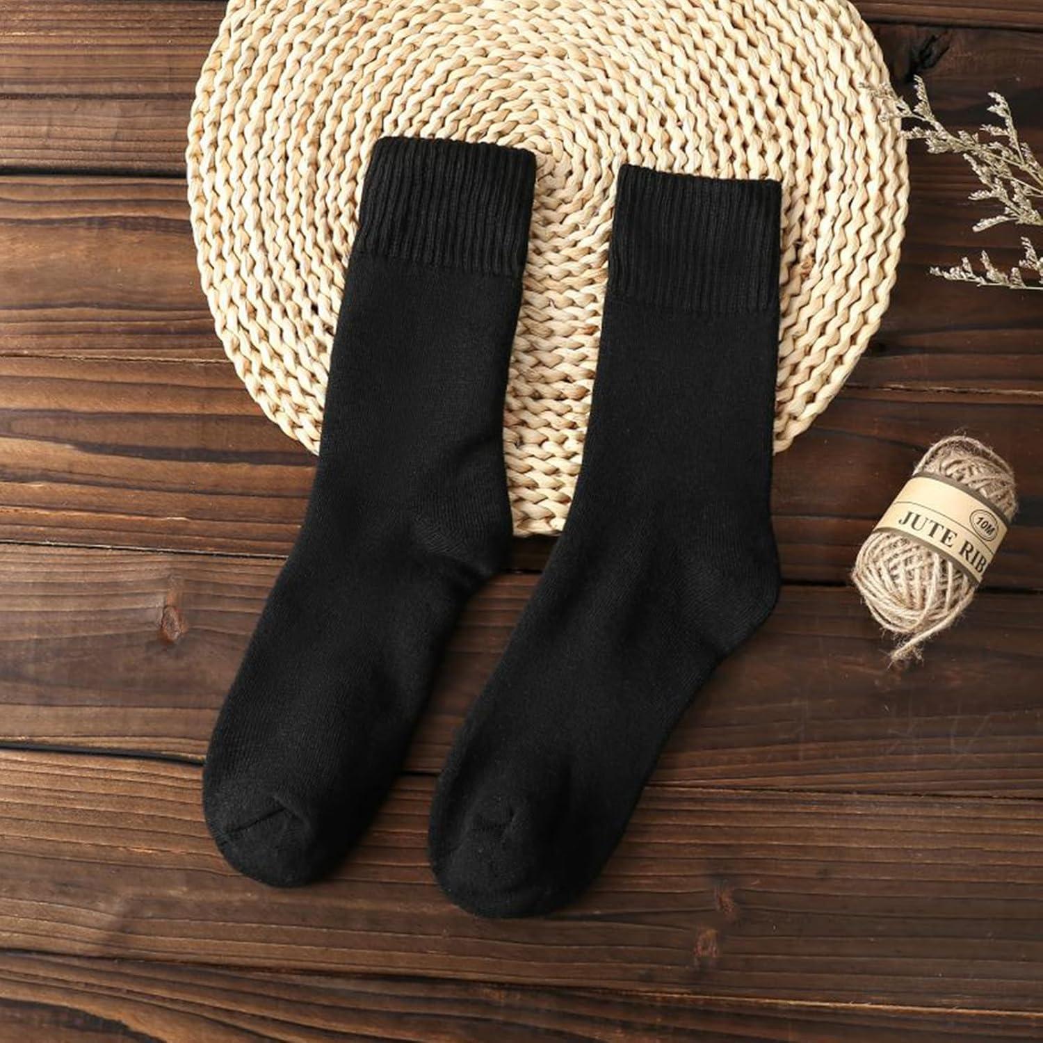 VoJoPi 5 Pares Calcetines de Lana Térmicos para Hombres