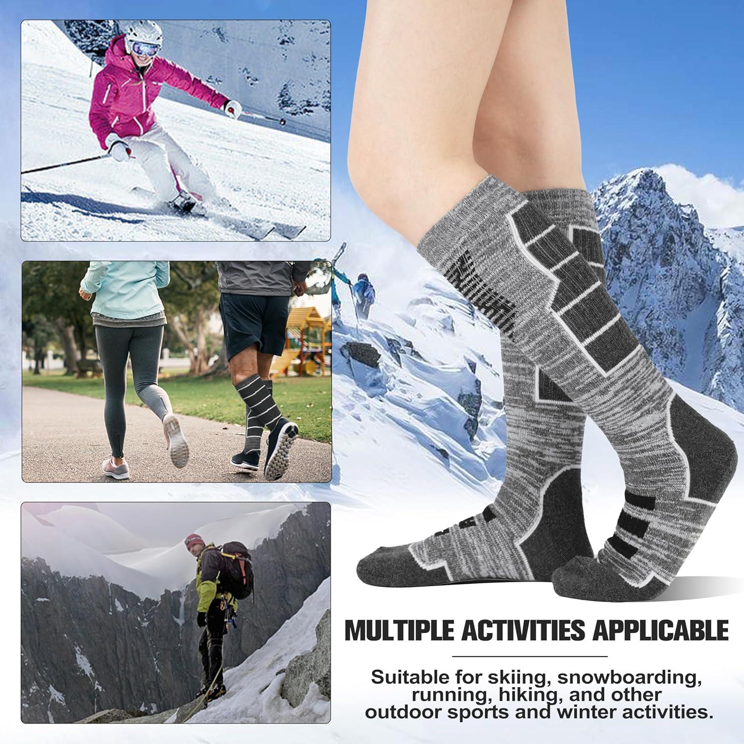 Anlisim 3 Pares Calcetines Térmicos de Lana Merino Unisex