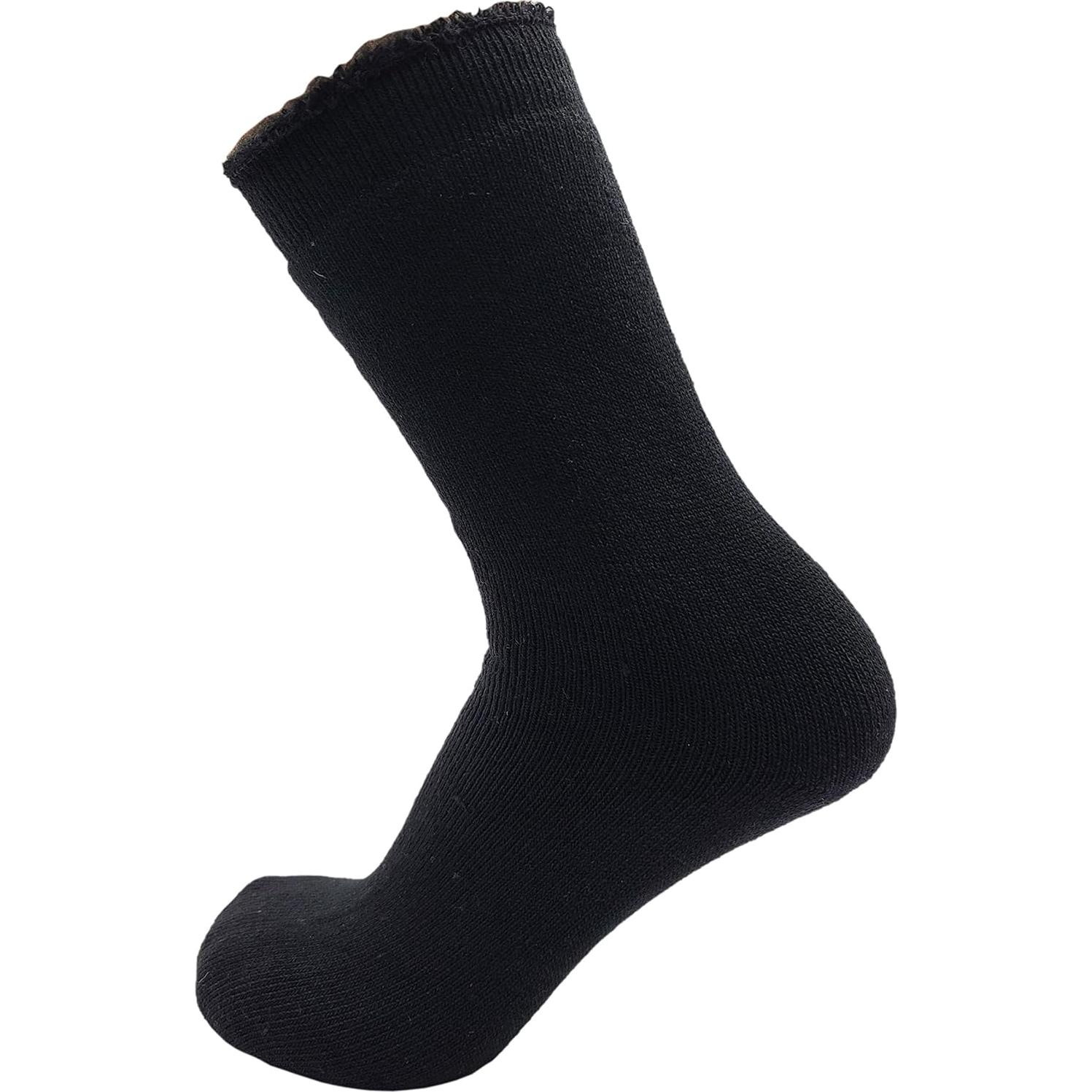 6 Pares de Calcetines Térmicos Gruesos para Hombre - Negro