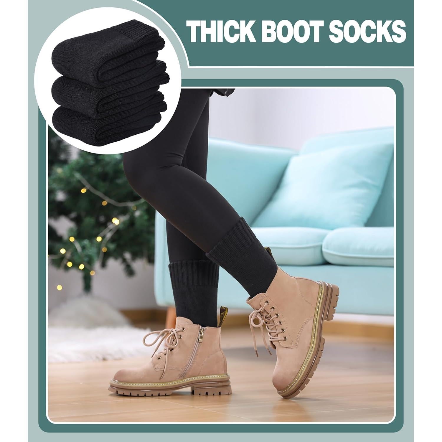 Calcetines Térmicos LANLEO para Invierno - Extra Gruesos, 3 Pares