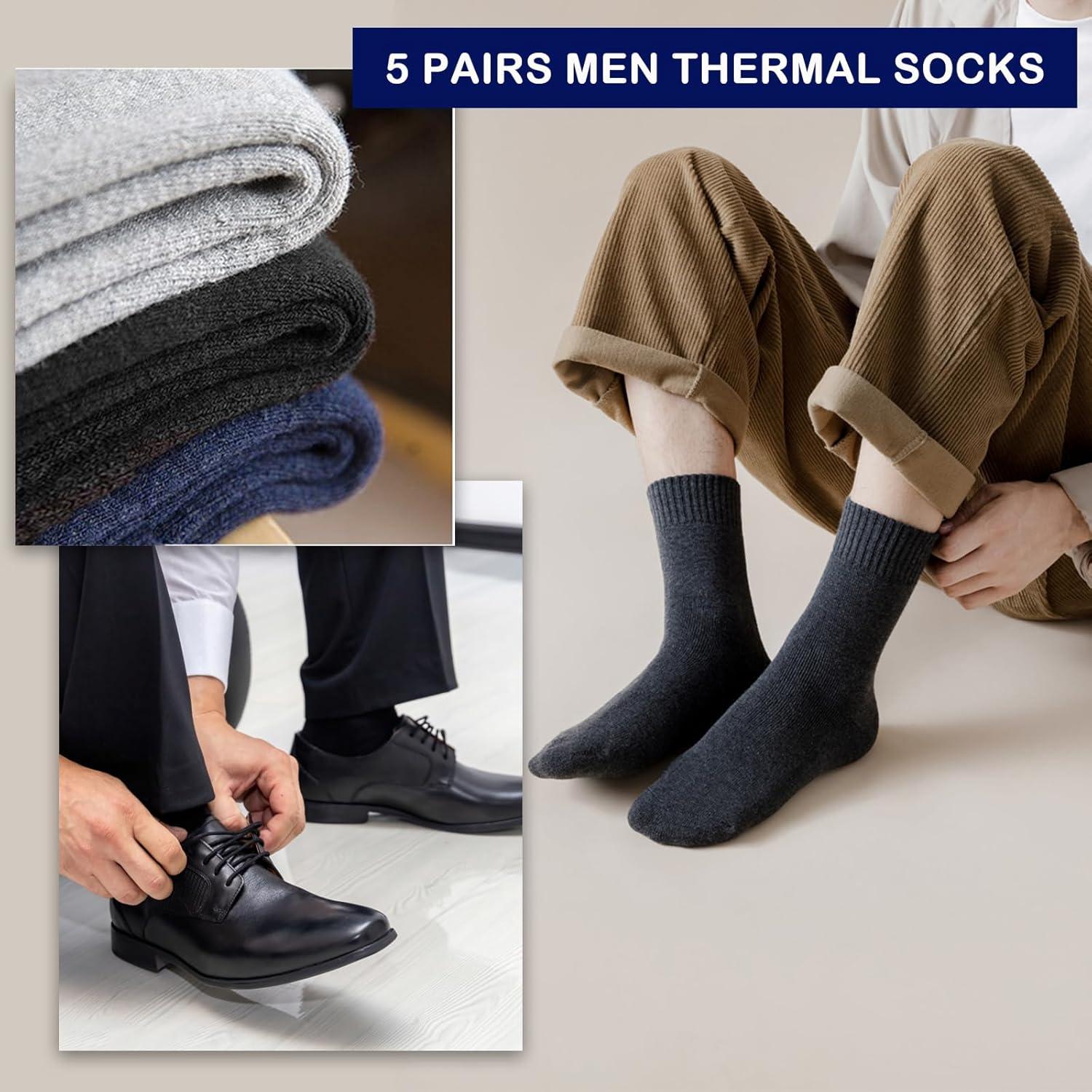 Calcetines Térmicos de Lana MOSOTECH para Hombres - 5 Pares Talla 40-46