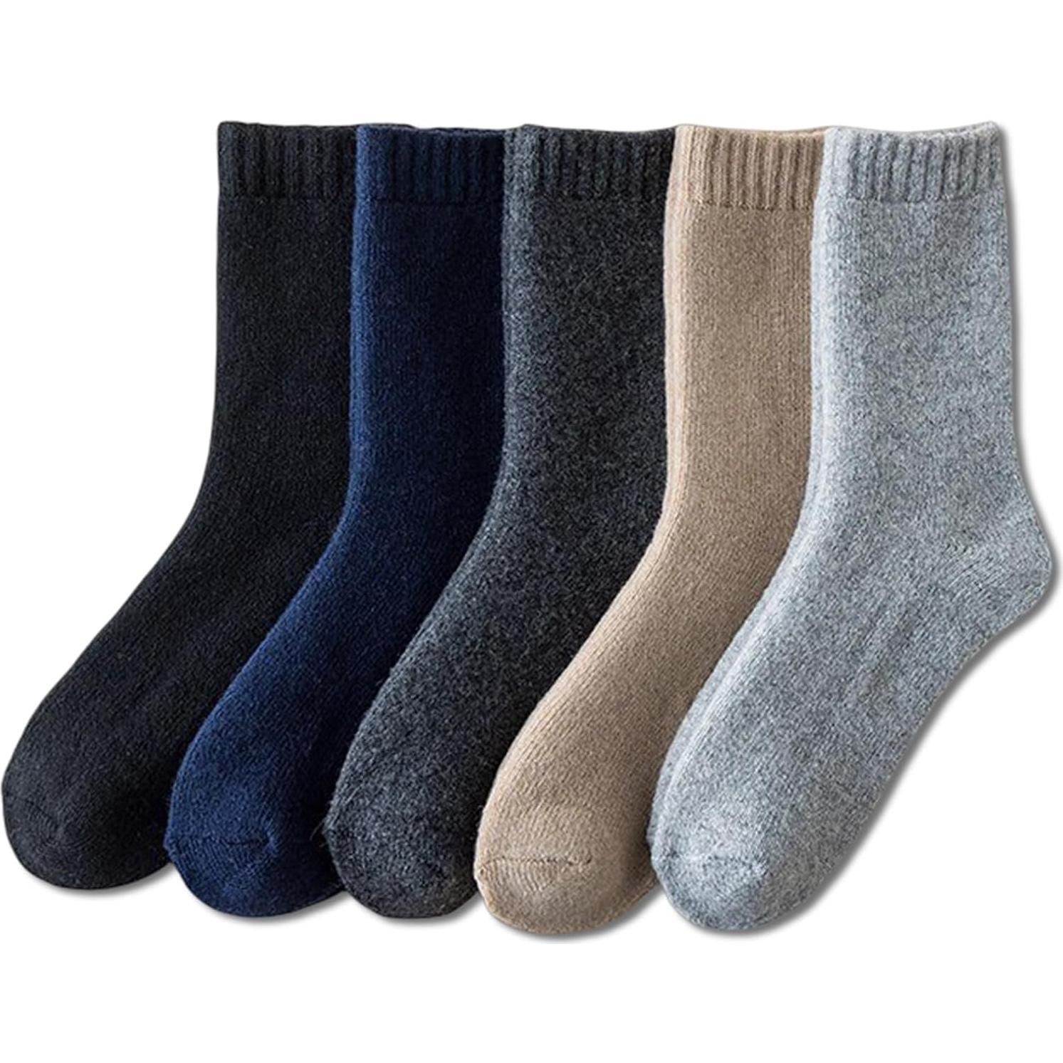 Calcetines Térmicos de Lana MOSOTECH para Hombres - 5 Pares Talla 40-46